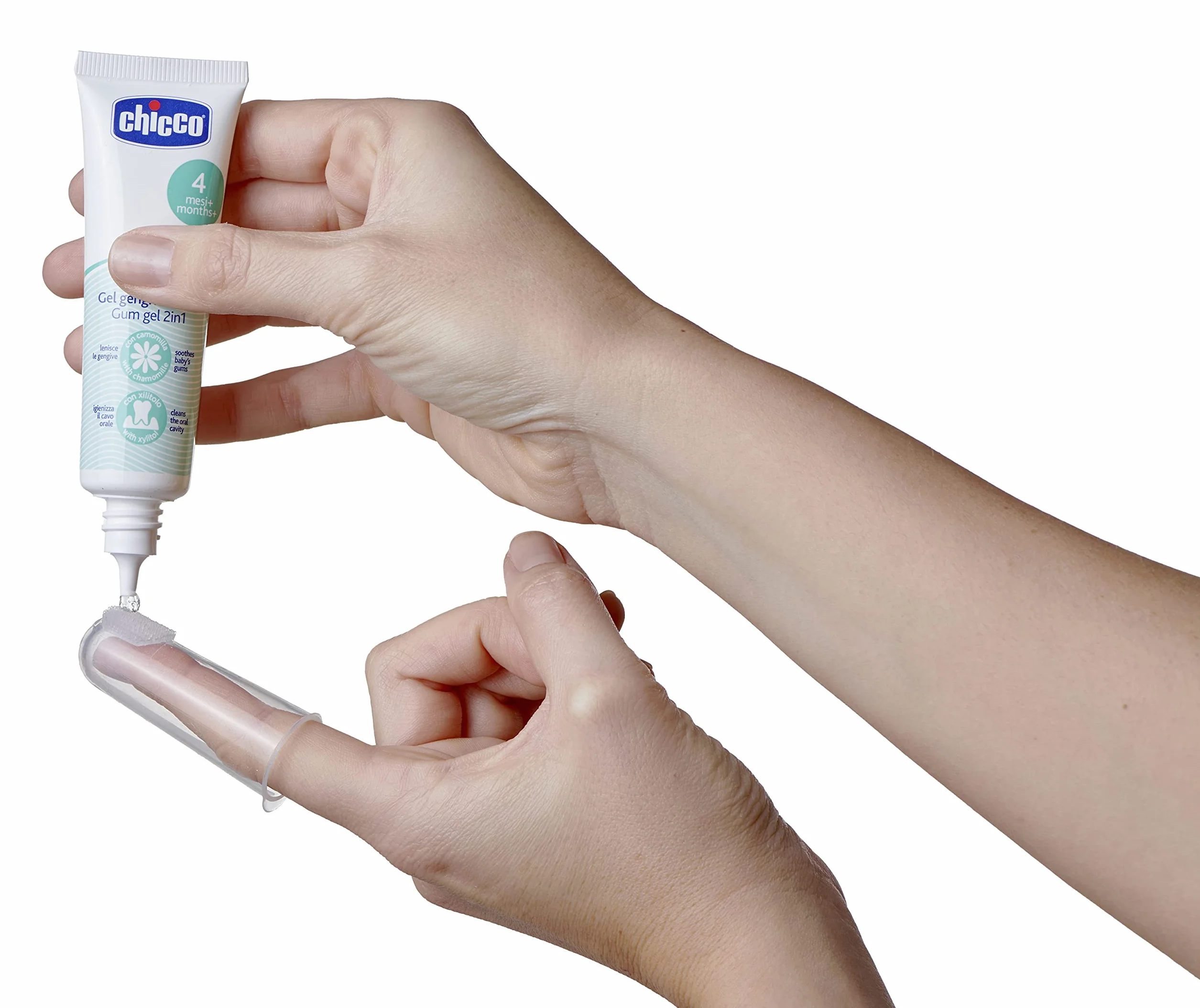 Chicco Kit Gel Gengivale e Ditale, 4M+