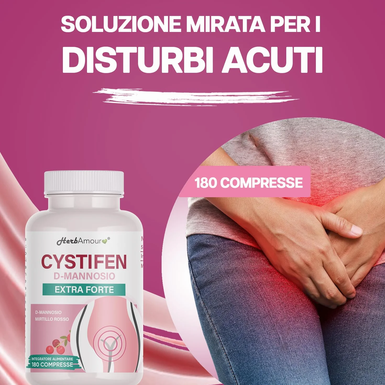 D-Mannosio 500 mg 180 Compresse Alto Dosaggio Integratore Mirtillo Rosso 40 mg Senza Glutine