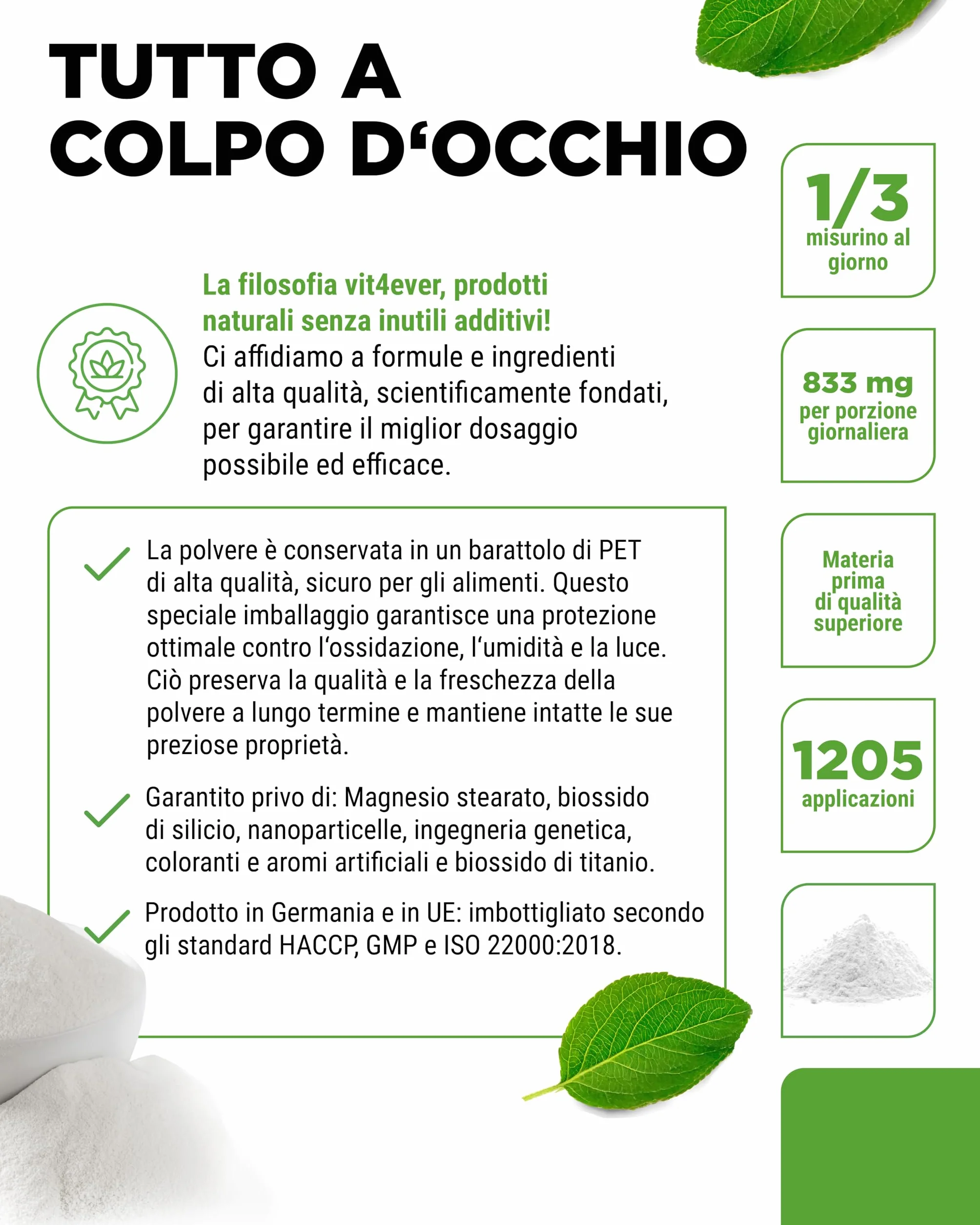 Taurina in polvere - 1000g (1kg) - Solubilità ottimale - Vegan - 99% di purezza - Qualità Premium testata in laboratorio - L-Taurina Aminoacido