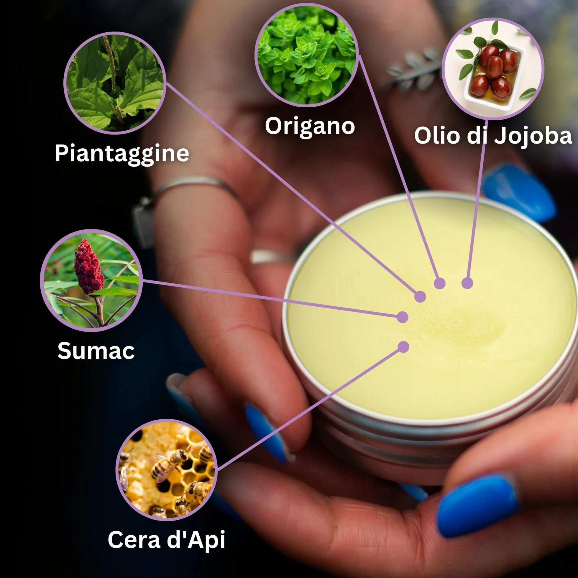 Pomata Piantaggine, Pomata Naturale contro Prurito, Eruzioni Cutanee e Punture di Zanzare, 40 ml