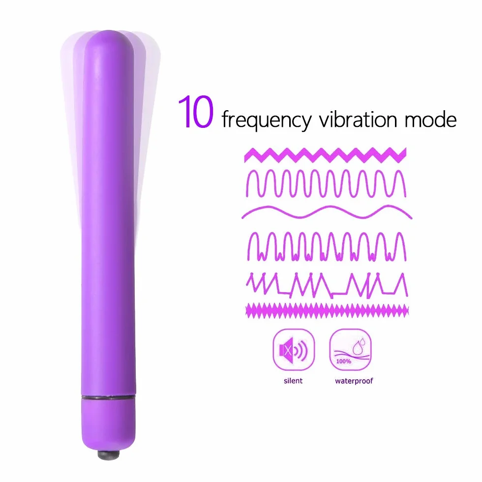 Vibratori proiettile 14cm Vibratore sessuale per donna mini Stimolatore punto G, vibranti Massaggiatore Portatile con 10 Modalità di Massaggio, Vibratori Classici Erotico Sex Toy