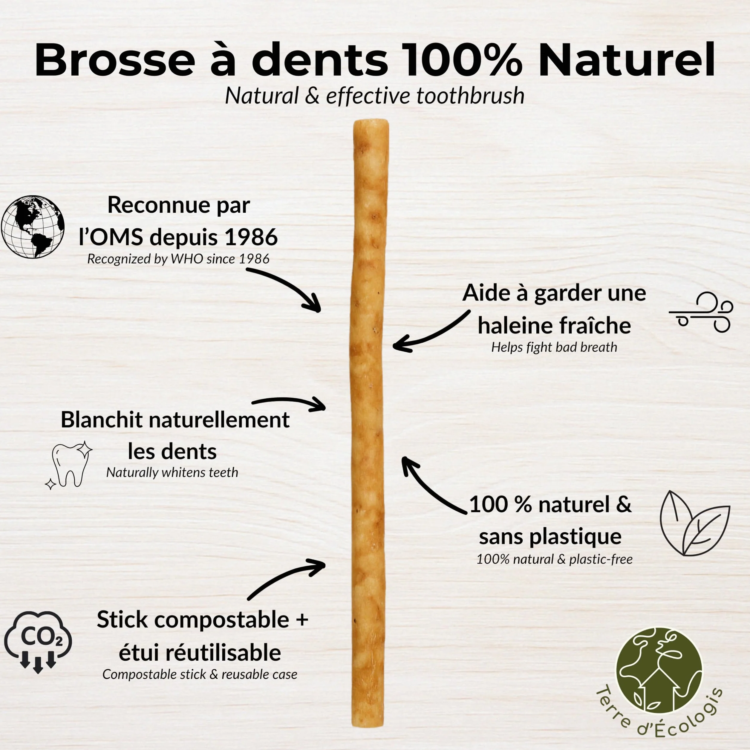 Siwaks Naturali Salvadora Persica - Naturalna Pulizia Dentale, Zero Waste