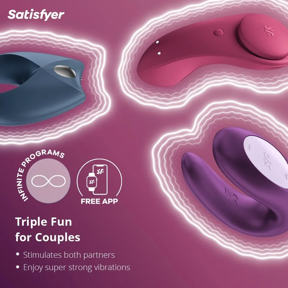 Satisfyer Partnerbox 3 | Scatola del Piacere controllata da App con Double Joy, Sexy Secret, Royal One | Ricaricabile e impermeabile (IPX7) | Vibratore Sex Toys per Uomini e Donne