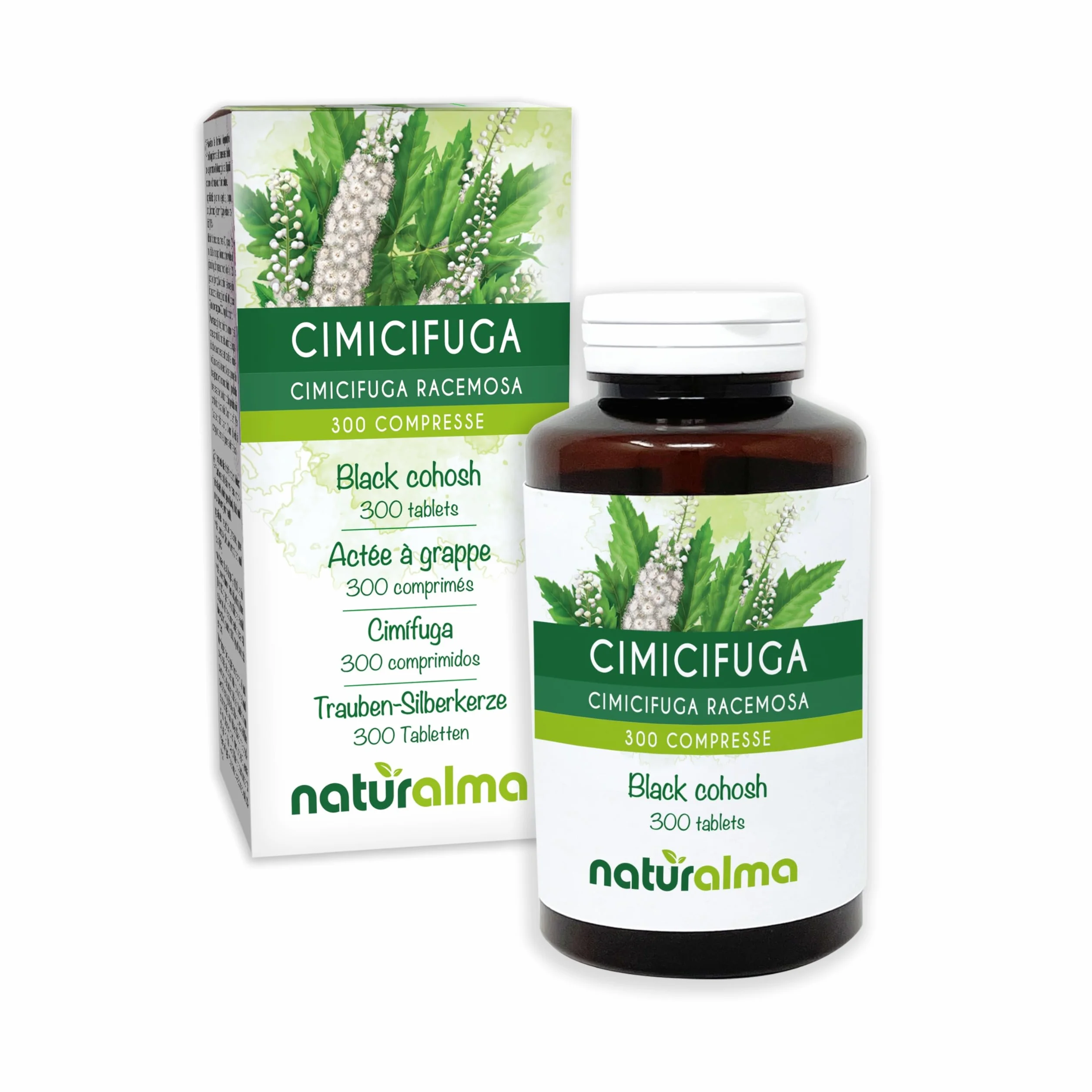 Cimicifuga racemosa rizomi Naturalma 300 compresse Integratore alimentare Vegano
