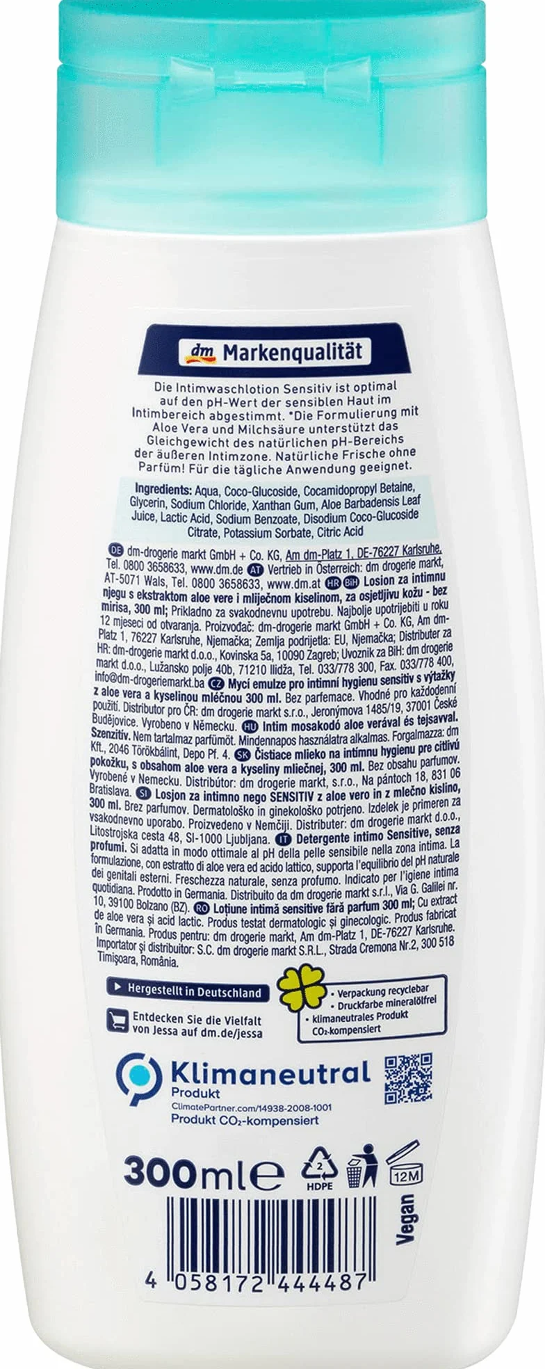 Jessa - Detergente intimo Sensitive, 1 x 300 ml