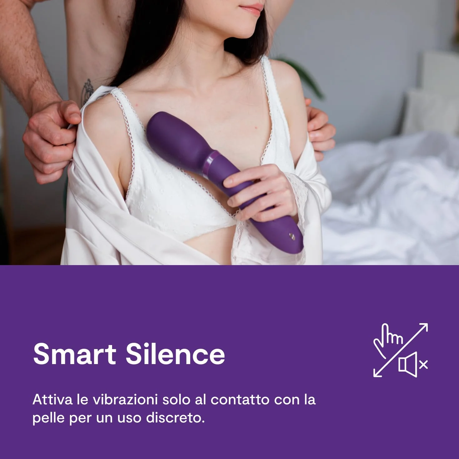 We-Vibe Wand 2 Massaggiatore a bacchetta vibrante - Massaggiatore a bacchetta senza fili con controllo via app - Giocattoli sessuali per donne - Più di 10 vibrazioni - Funzionamento silenzioso