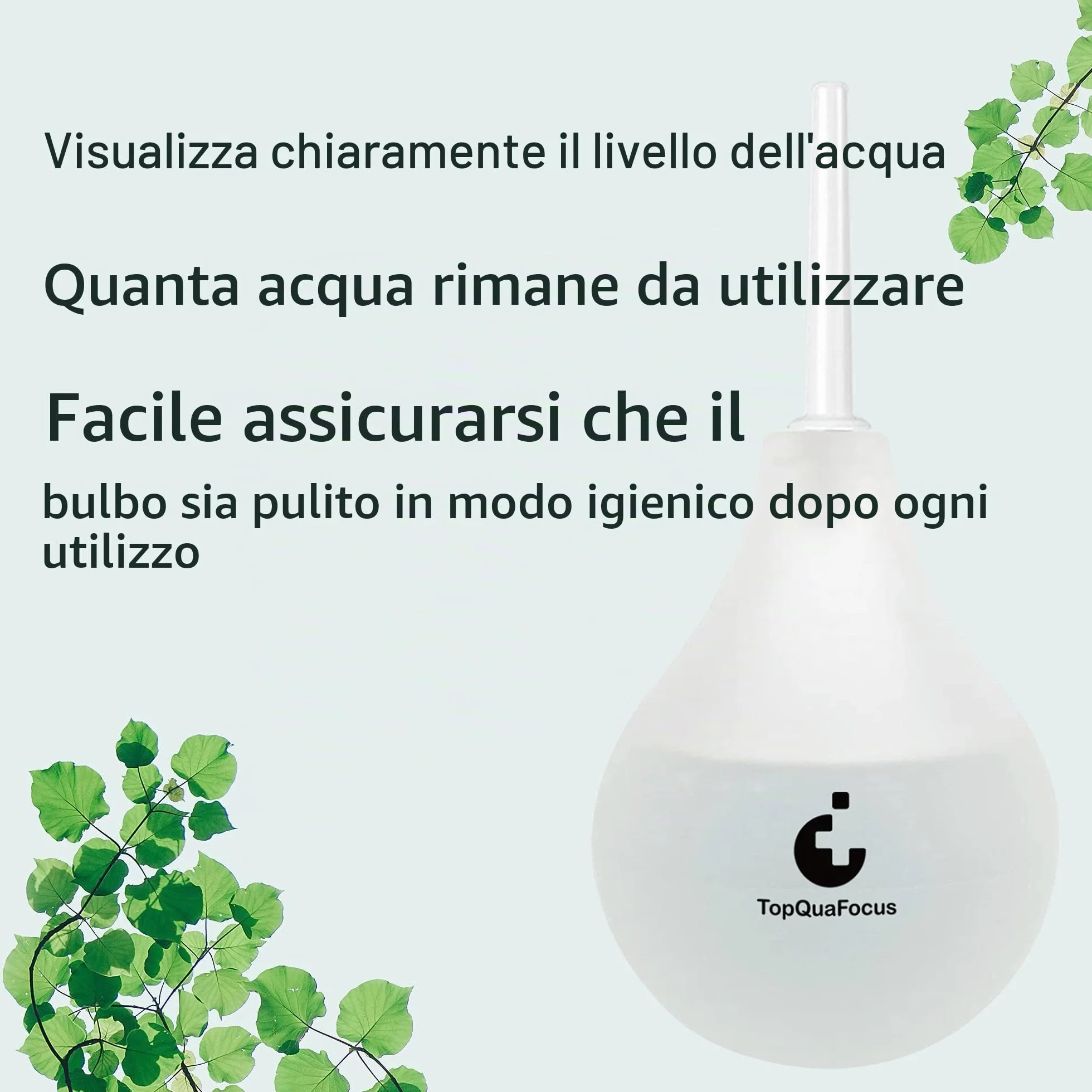 TopQuaFocus 8 oz Enema Bulb Kit anale e vaginale Douche Bulb per gli uomini sistema di risciacquo Enemas Silicone Bulb 4 punte sostituibili (trasparente)