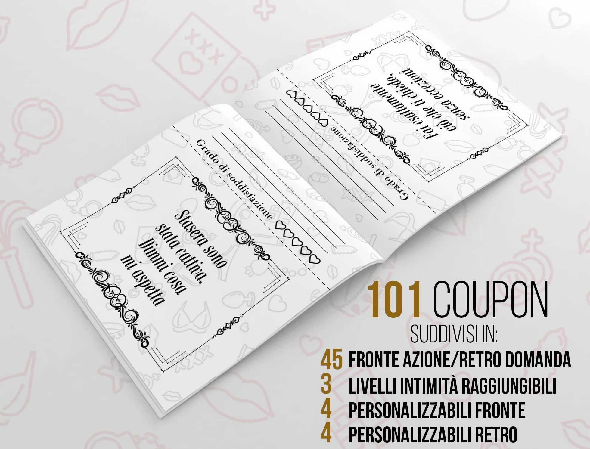 KAÏDENSÏ Idee Regalo San Valentino per Lui 2026-52 Coupon dell’Amore per Lui Lei
