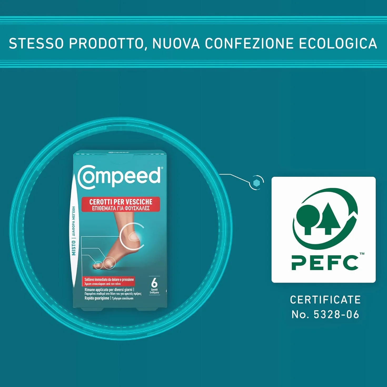 COMPEED Cerotti per vesciche resistenti all'acqua lunga durata - Pack misto 6 pezzi