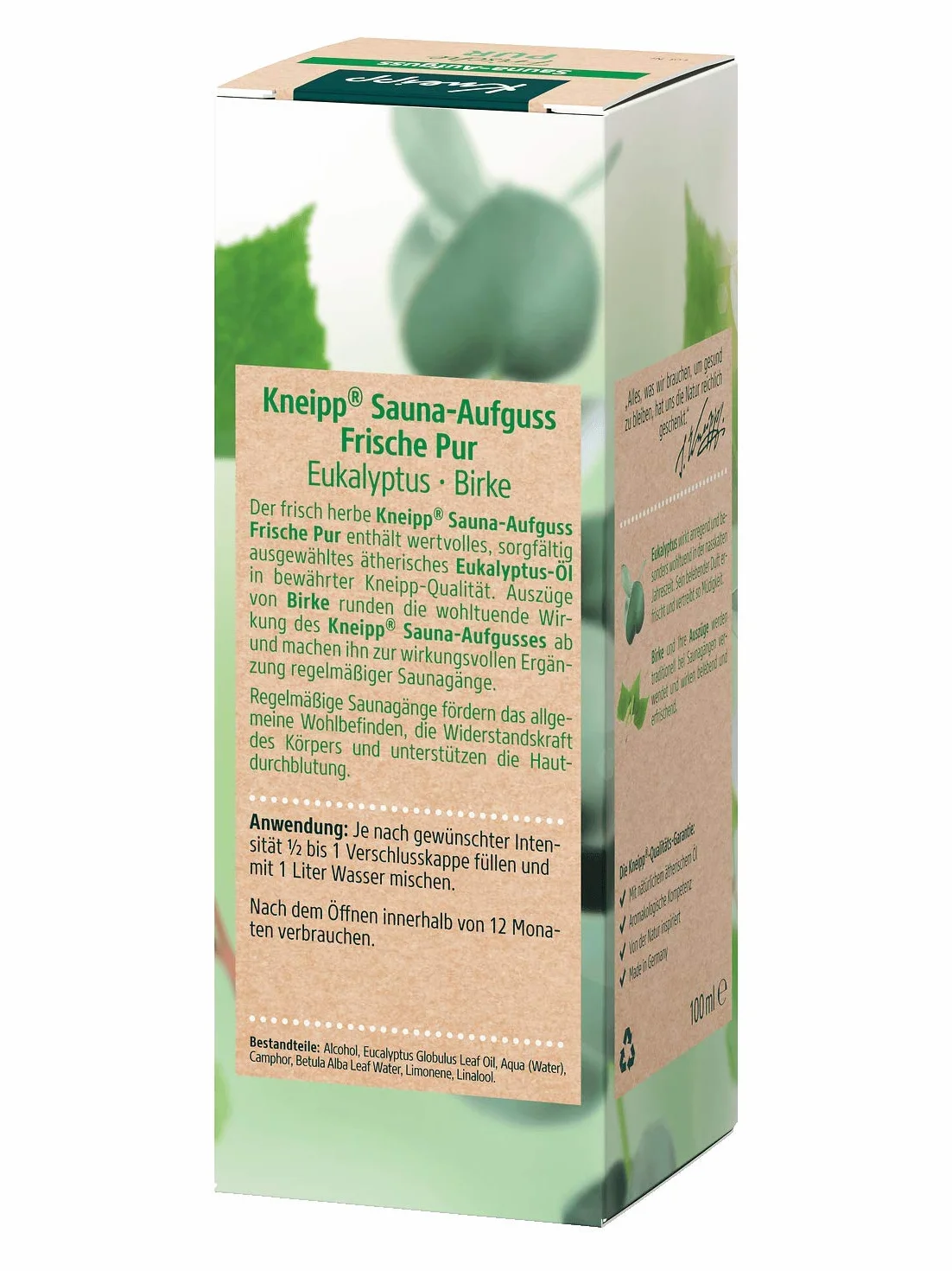 Kneipp Sauna-Aufguss Frische Pur, 100 ml Soluzione