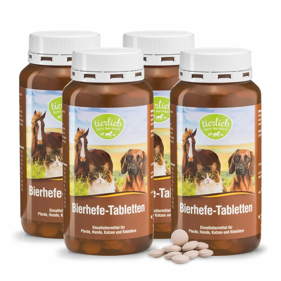 Tierlieb Pastiglie lievito di birra 400 pezzi per cavalli cani gatti piccoli animali vitamine B Made in Germany