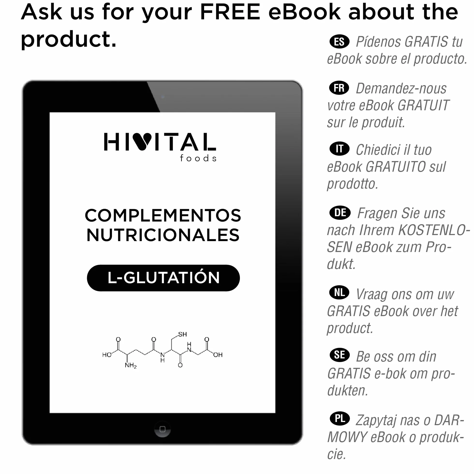 Glutatione 500 mg Ridotto al 98%. 120 capsule vegane per 4 mesi di trattamento. Realizzato con la molecola di Glutatione che ha il miglior assorbimento. Prodotto in Europa da HIVITAL