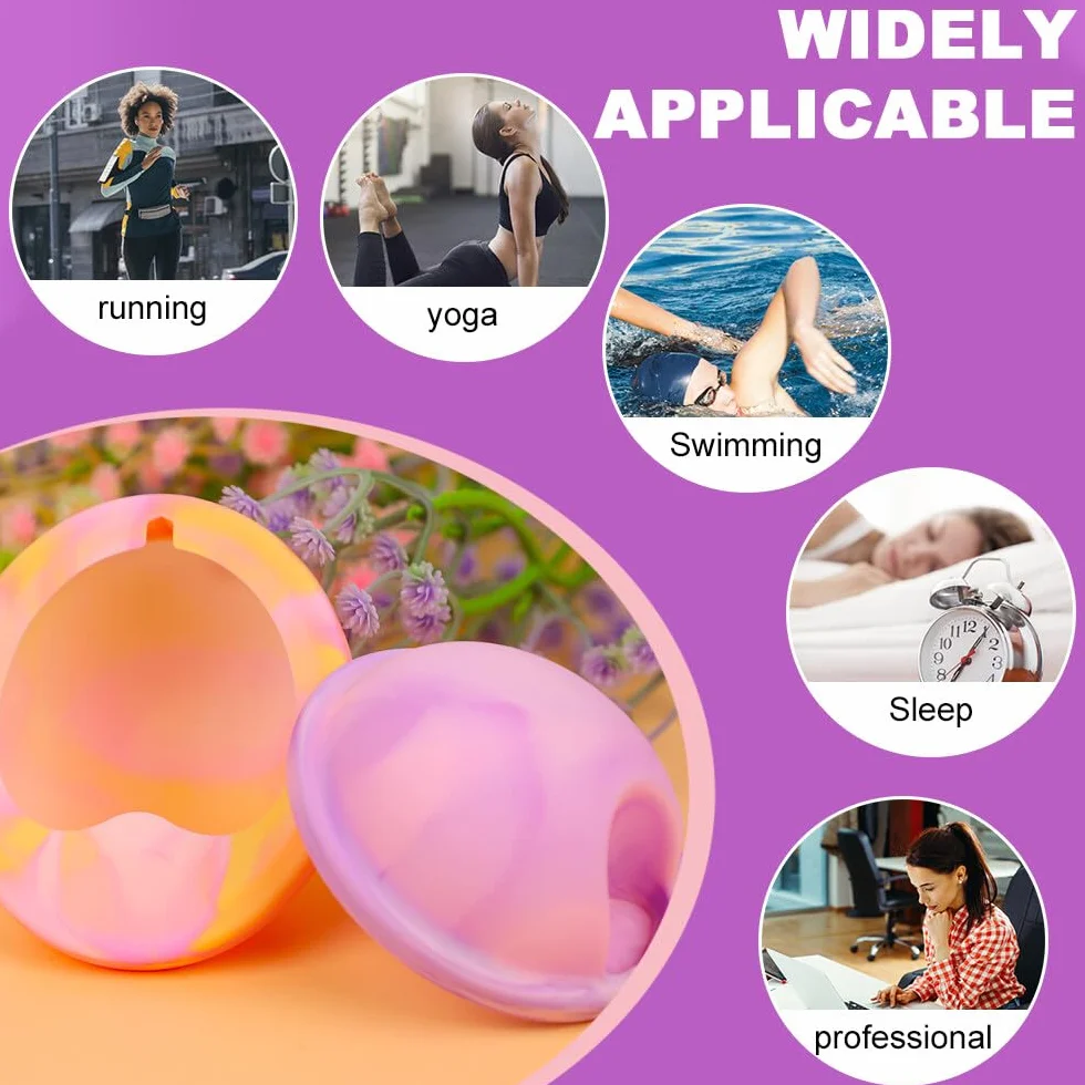 Coppetta mestruale 2 dischi mestruali taglie S+L con tasche portaoggetti,Silicone medico al 100% a tenuta stagna,disco mestruale riutilizzabile e alternativa sostenibile ai tamponi