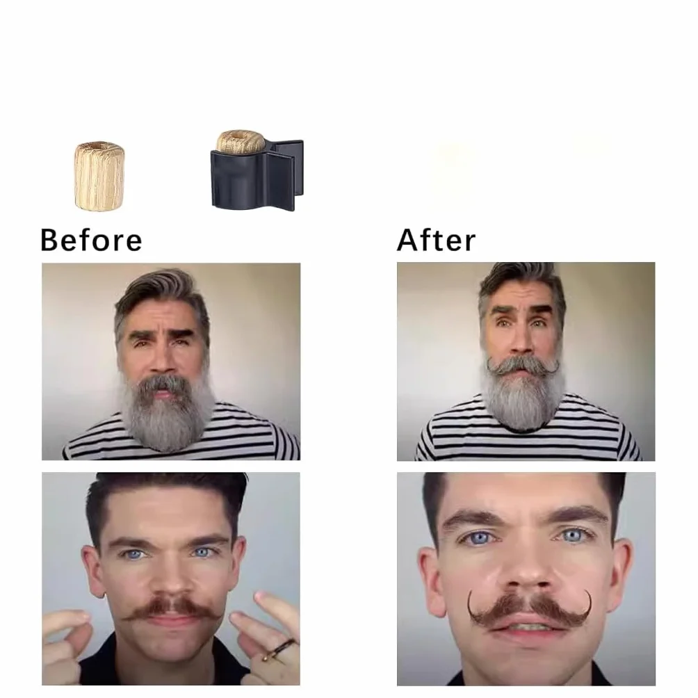 Rullo baffi, perfetto per lo styling della barba, strumento per lo styling della barba, bigodini per uomini, accessorio indispensabile per la cura della barba, baffi, per papà, ragazzi, marito, amici