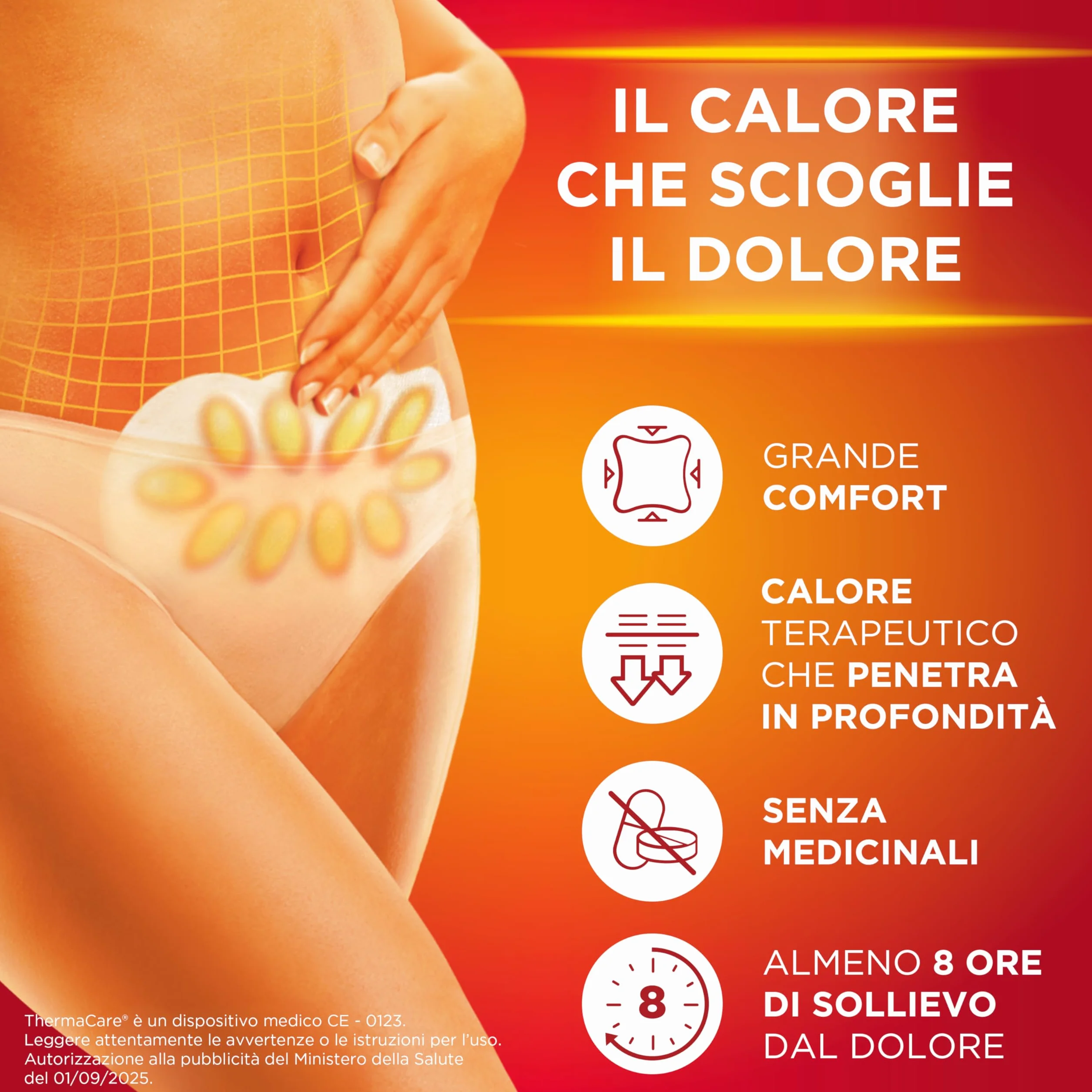 ThermaCare Fasce Autoriscaldanti Calore Terapeutico Dolori Mestruali 8 Ore 3 Fasce