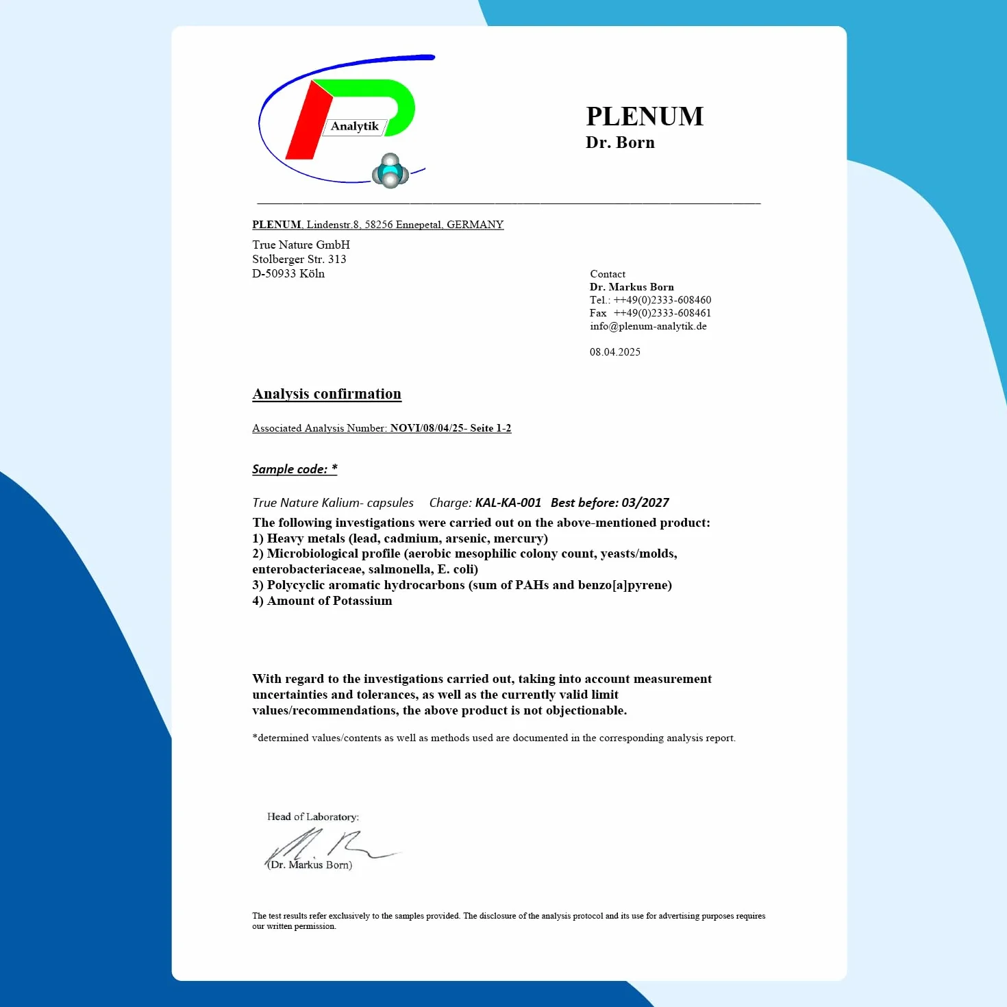 Potassio – 2.222 mg al giorno – 400 capsule – Citrato di potassio con potassio elementare – Scorta per 6 mesi – Vegano e senza additivi - testato in Laboratorio, produzione Tedesca – TRUE NATURE®