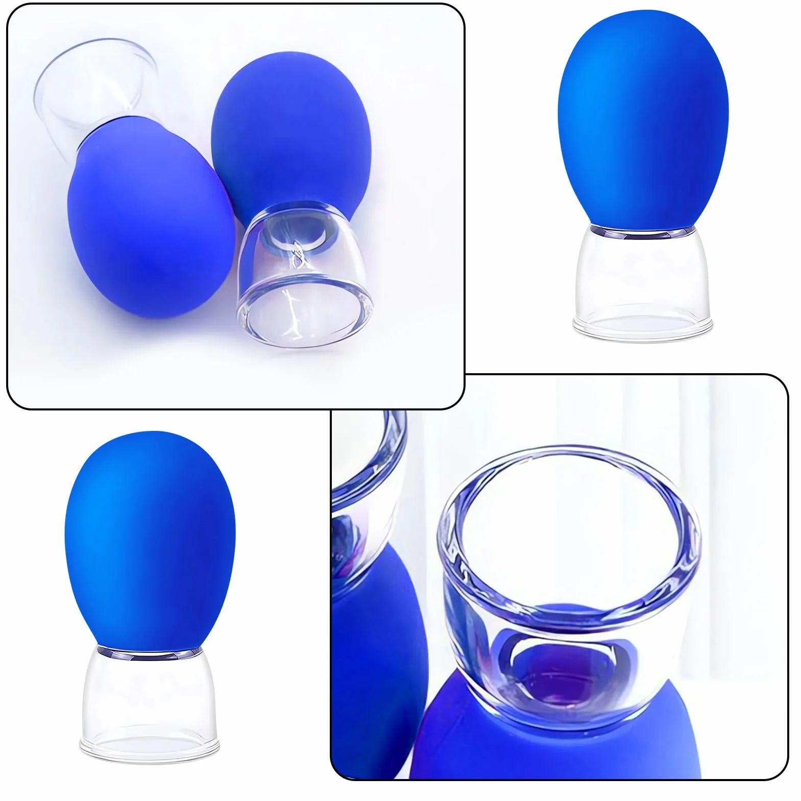 SXOVO Succhiatore di capezzoli in silicone 2 pezzi Pompa per il seno Stimolazione del clitoride Masturbazione Extra Forte Succhiatore di capezzoli Giocattolo sessuale per donne e coppie