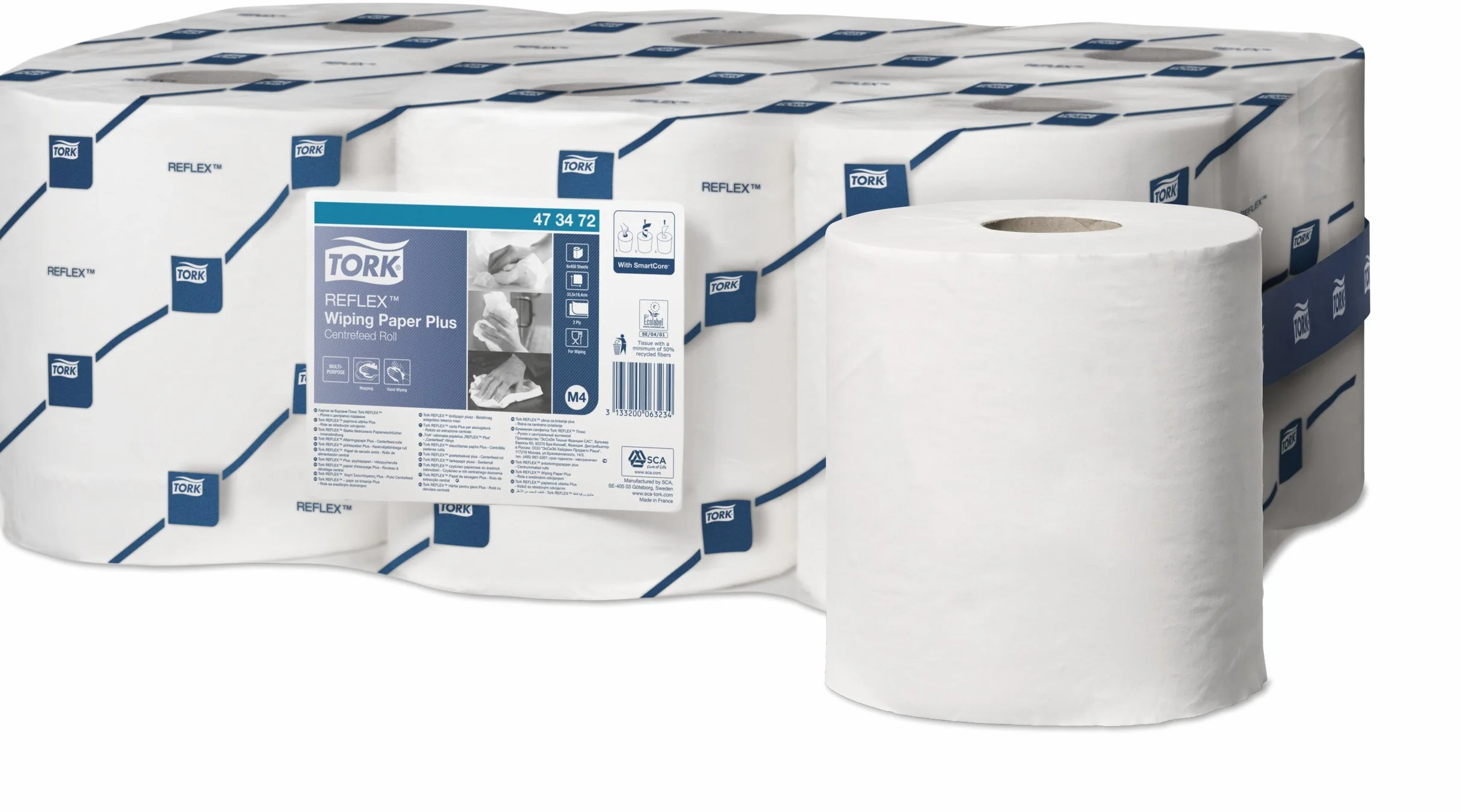 Tork Reflex Carta Plus Advanced Asciugamani 2 Veli 6 Rotoli 150,8 m Bianco Compatibile M4