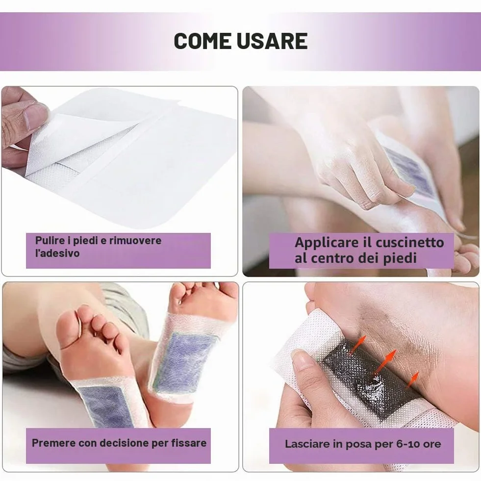 Cerotti Detox Patch per Piedi Lavanda 20 pc