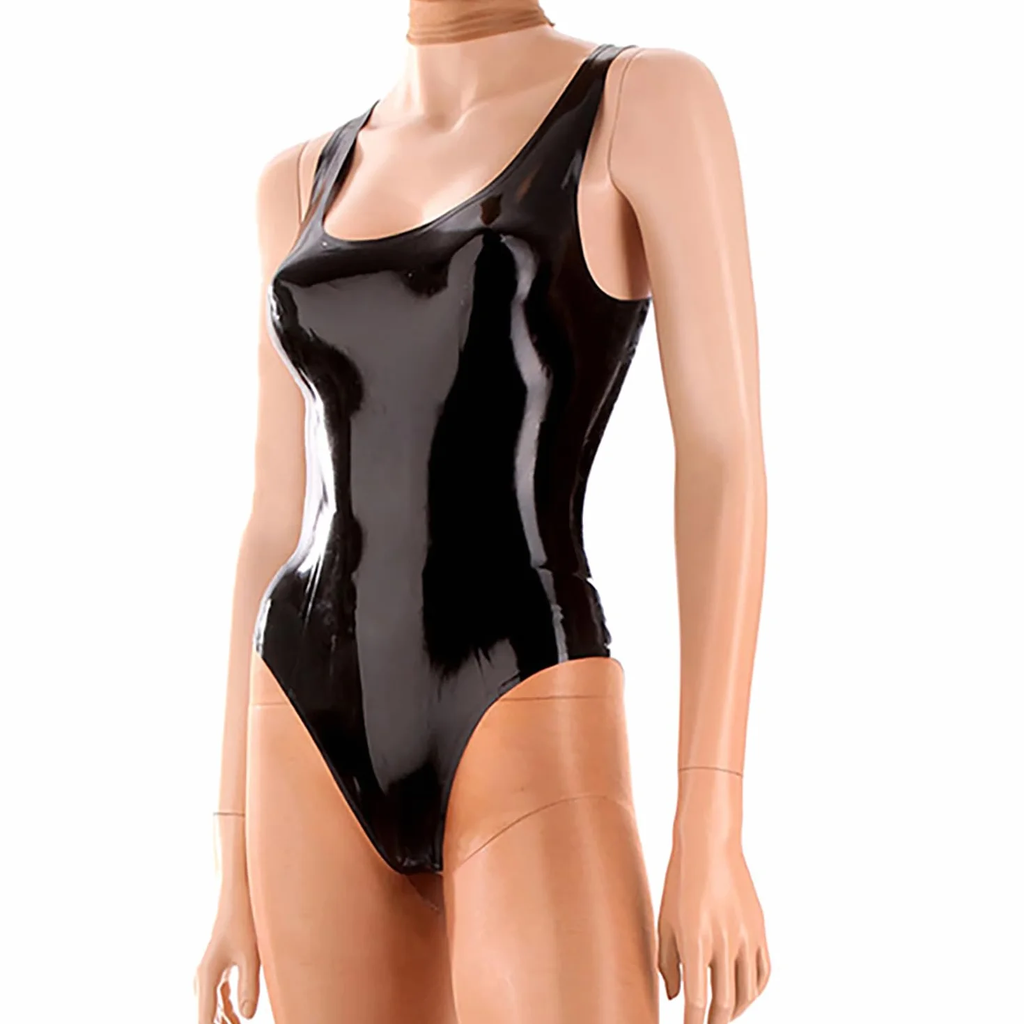 Tuta Body in Lattice Gomma da Donna,Costume da Bagno in Lattice con Schiena Scoperta e Forcella Alta Fatto a Mano