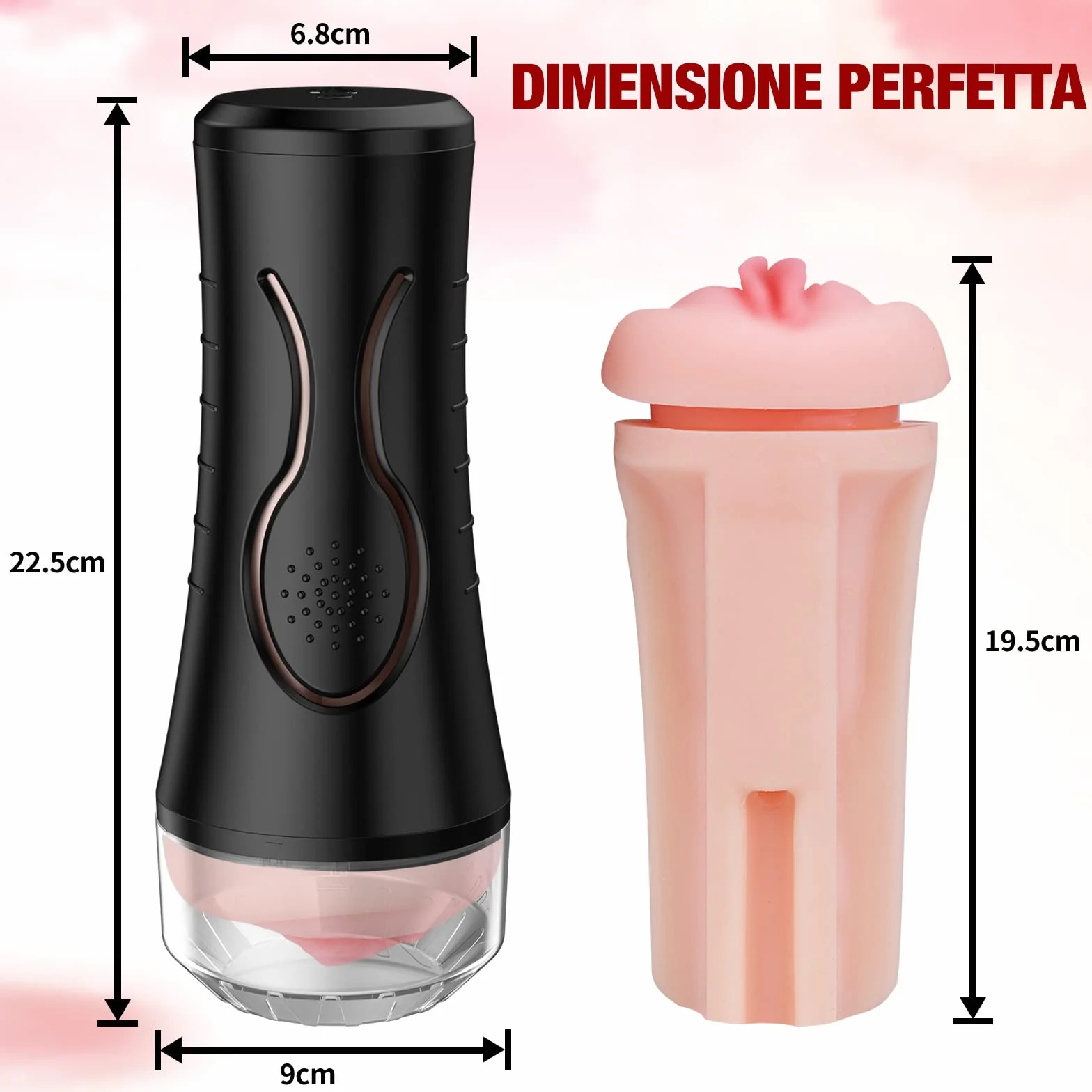 Banysin Masturbatore maschile con 10 Vibrazione Sex Toys per per Uomini, Automatico Realistico con Aspirazione, Uomo, Masturazione Black