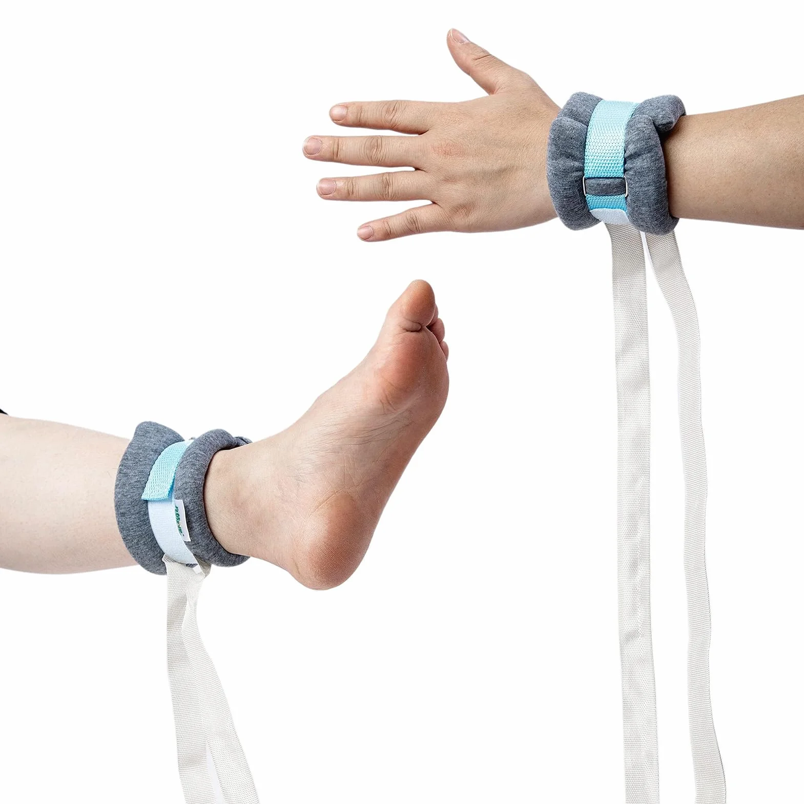 Cinghie anti-strangolamento in spugna 4PCS per arti letto ospedaliero cintura di ritenuta paziente