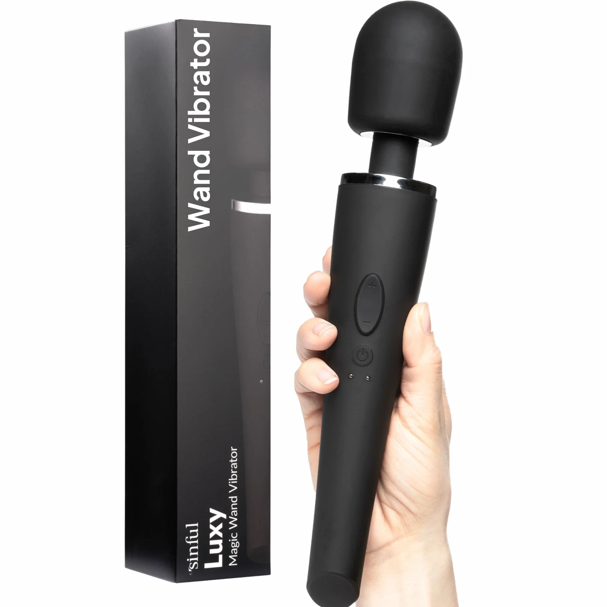 Sinful Vibratore a bacchetta sessuale Luxy extra potente, vibratore magico, silenzioso, a prova di spruzzi, vibabratore per massaggio senza fili, per donne, con 10 impostazioni di vibrazione