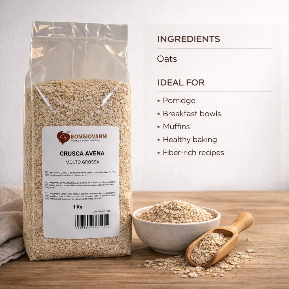 BONGIOVANNI FARINE E BONTA' NATURALI Crusca D'Avena Macinazione grossa 1 kg