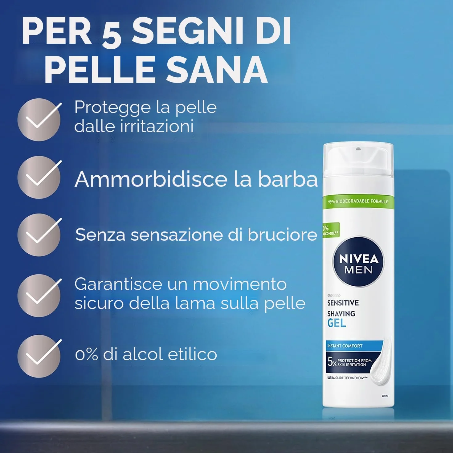 NIVEA MEN Sensitive Gel da barba lenitivo 200 ml
