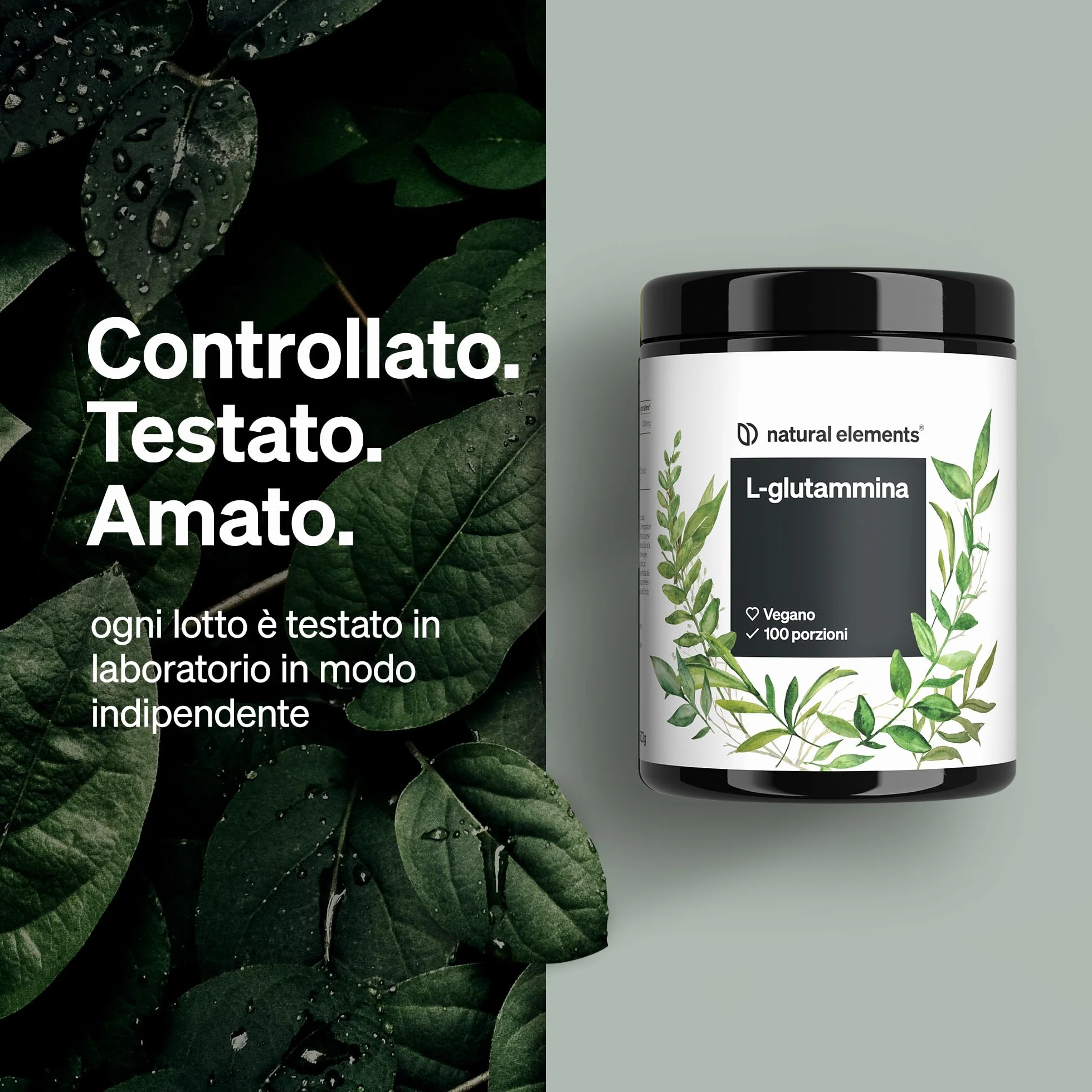 L-Glutammina in polvere – 500 g – L-Glutammina pura – insapore – vegana, altamente dosata, senza additivi – prodotta in Germania e testata in laboratorio