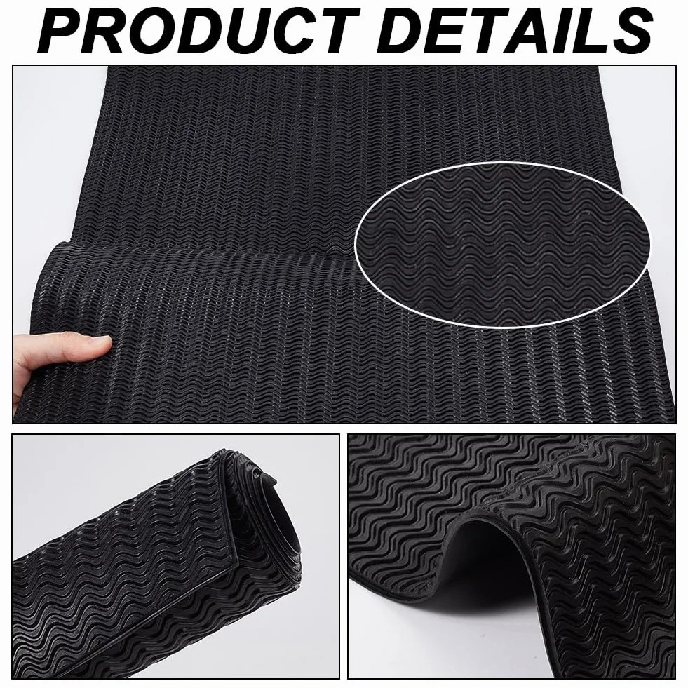 NBEADS Riparazione Suola In Gomma Antiscivolo 3.5mm Nero 56x38cm