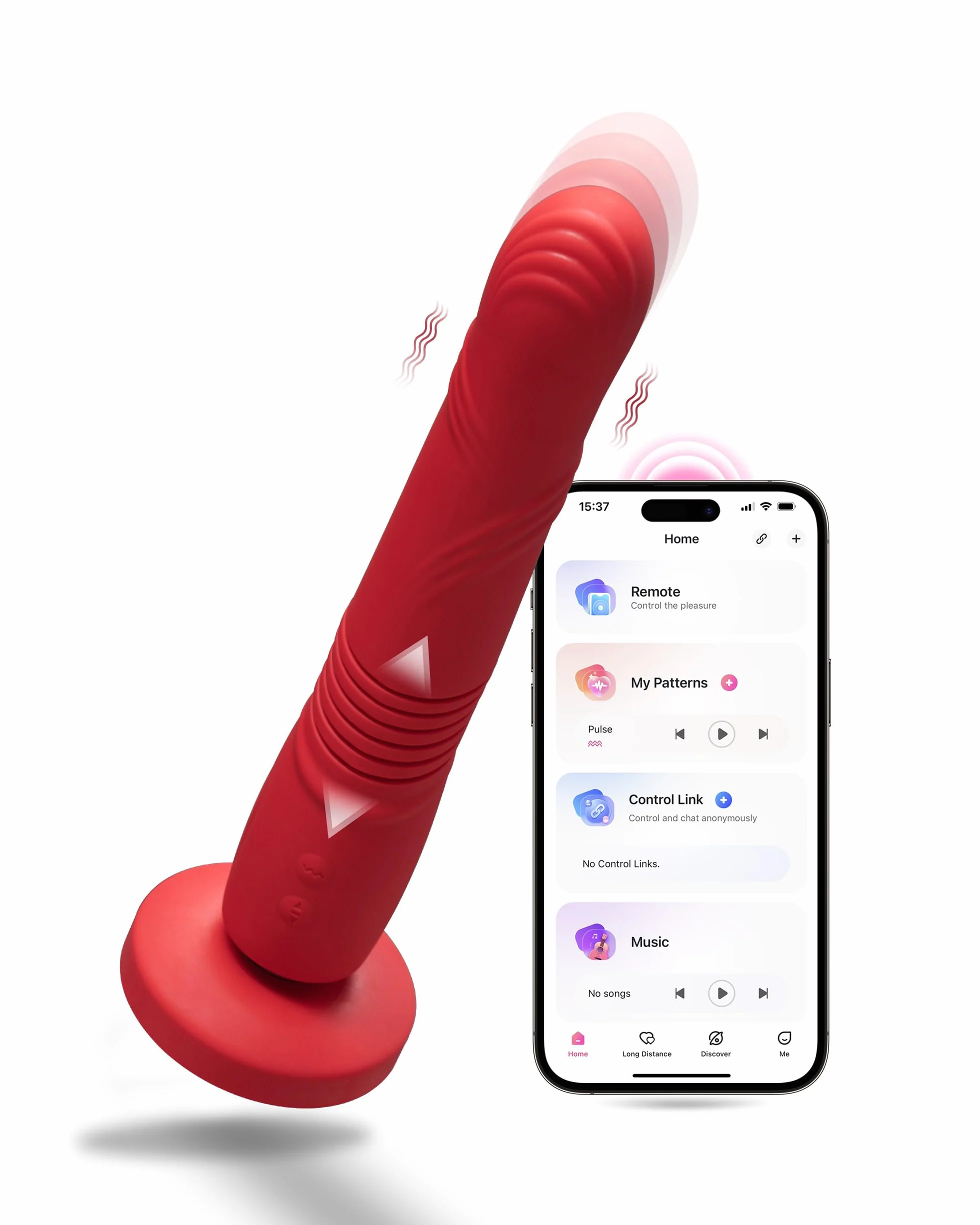 LOVENSE Gravity Bluetooth Vibratori Realistici per Donna con Telecomando, Dildo Automatico Retrattile, Modalità di Vibrazione Personalizzate illimitate
