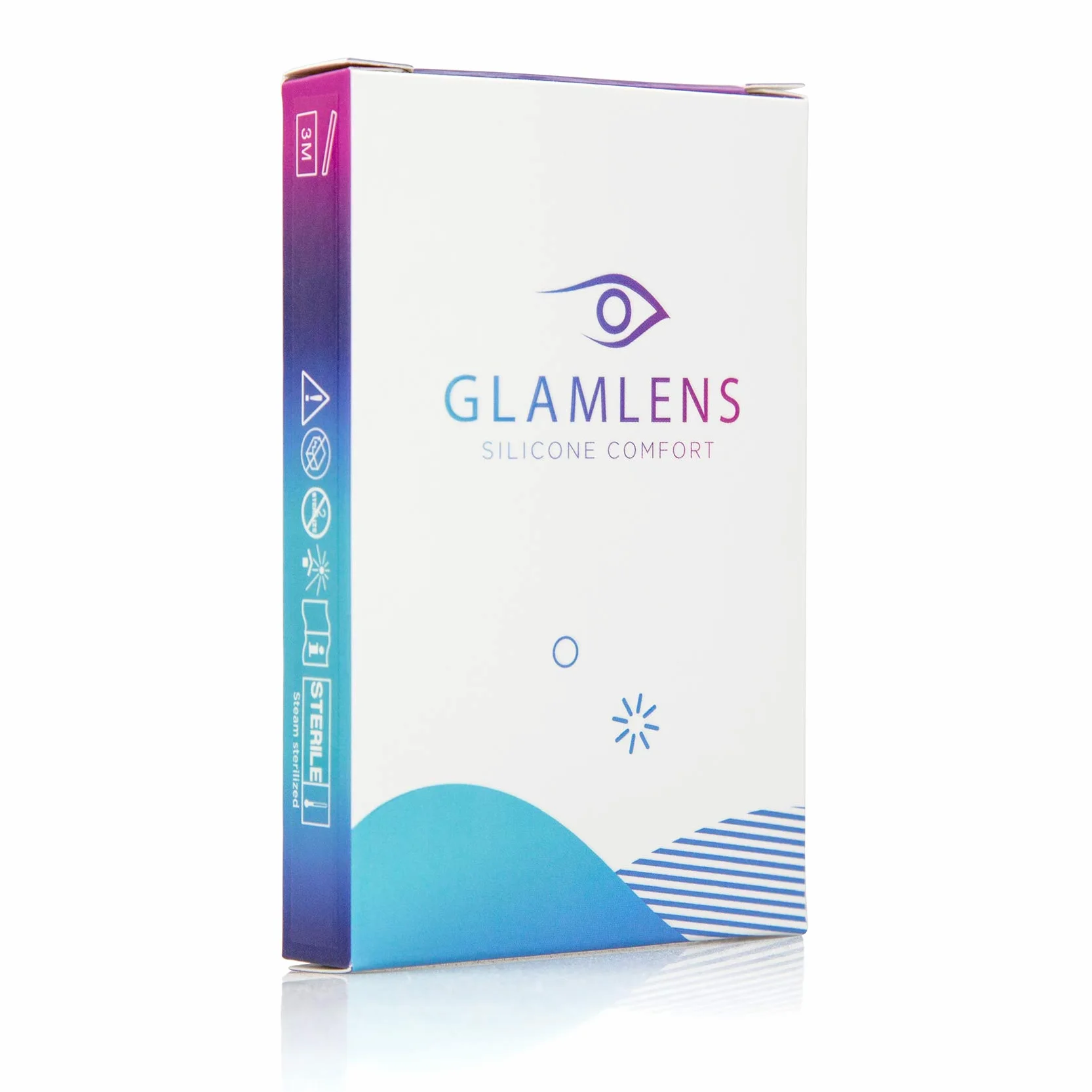 GLAMLENS Lenti a contatto colorate marrone scuro Choco Brown mensili silicone idrogel DIA 14.0 2 pezzi