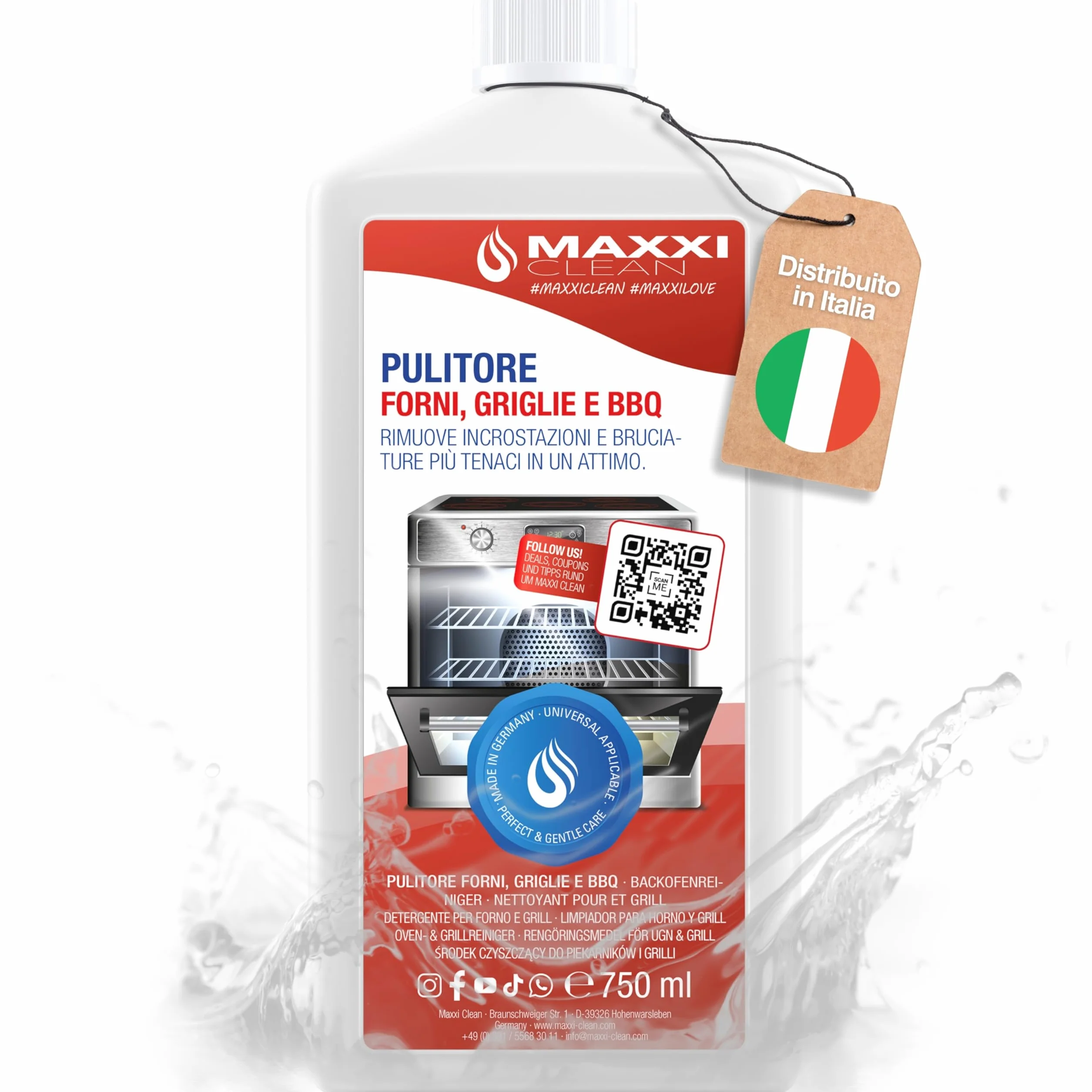 MAXXI CLEAN Pulitore per forno extra forte 750 ml sgrassatore