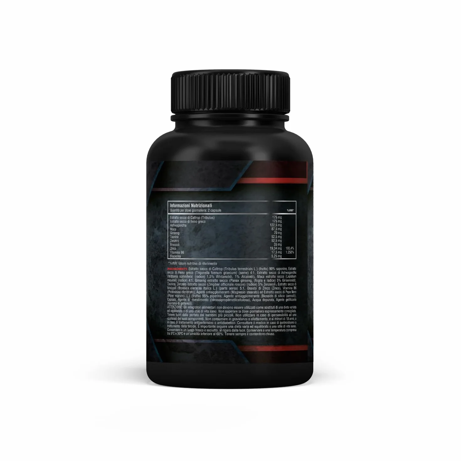 Healthy Fusion 100% ULTIMATE TESTOSPORT | Booster con Maca, aAhwagandha e Tribulus | Efficace potenziatore sessuale | Aumenta la massa muscolare | Energia e le prestazioni sportive | 120 capsule