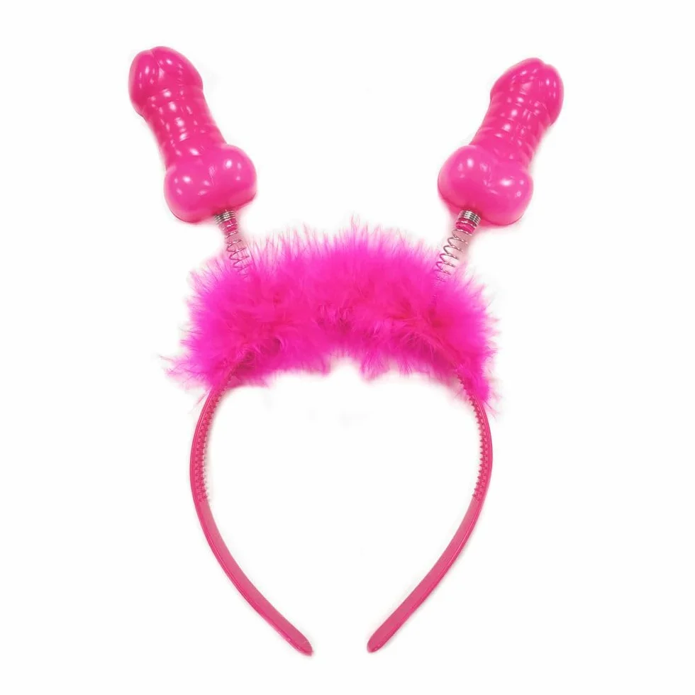 Cerchietto rosa con antenne piselli per la sposa alla festa hot di addio al nubilato gadget per adulti 18+