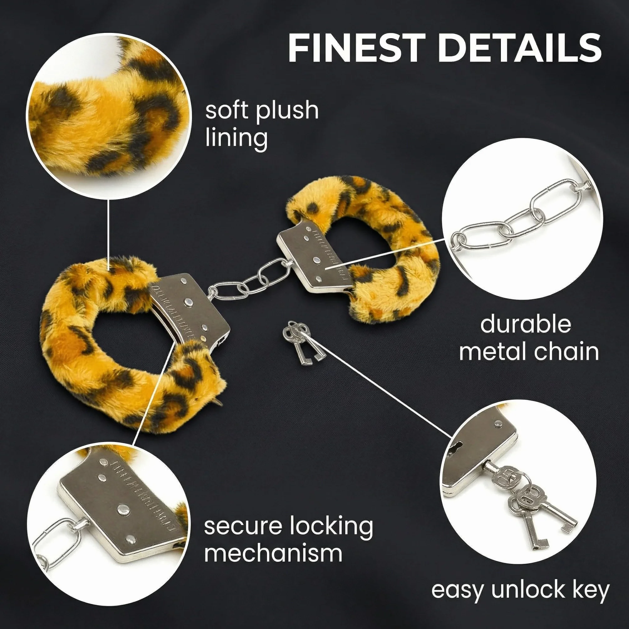 1200 Pezzi Manette per coppia, Manette per coppia letto, Mane-tte per giochi sessuali, Giocattoli sessuali per coppie(Stampa leopardata)