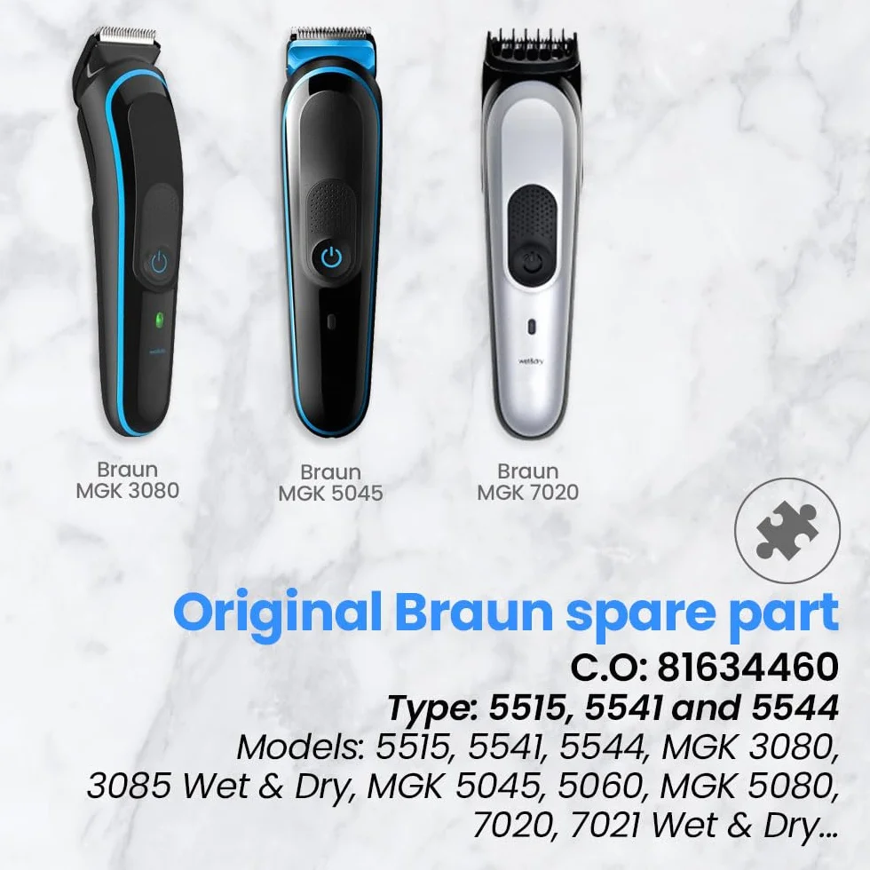 Anakel Home Testina di Ricambio per Rasoio Elettrico Uomo Compatibile Braun MGK3080 5515 5541 5544