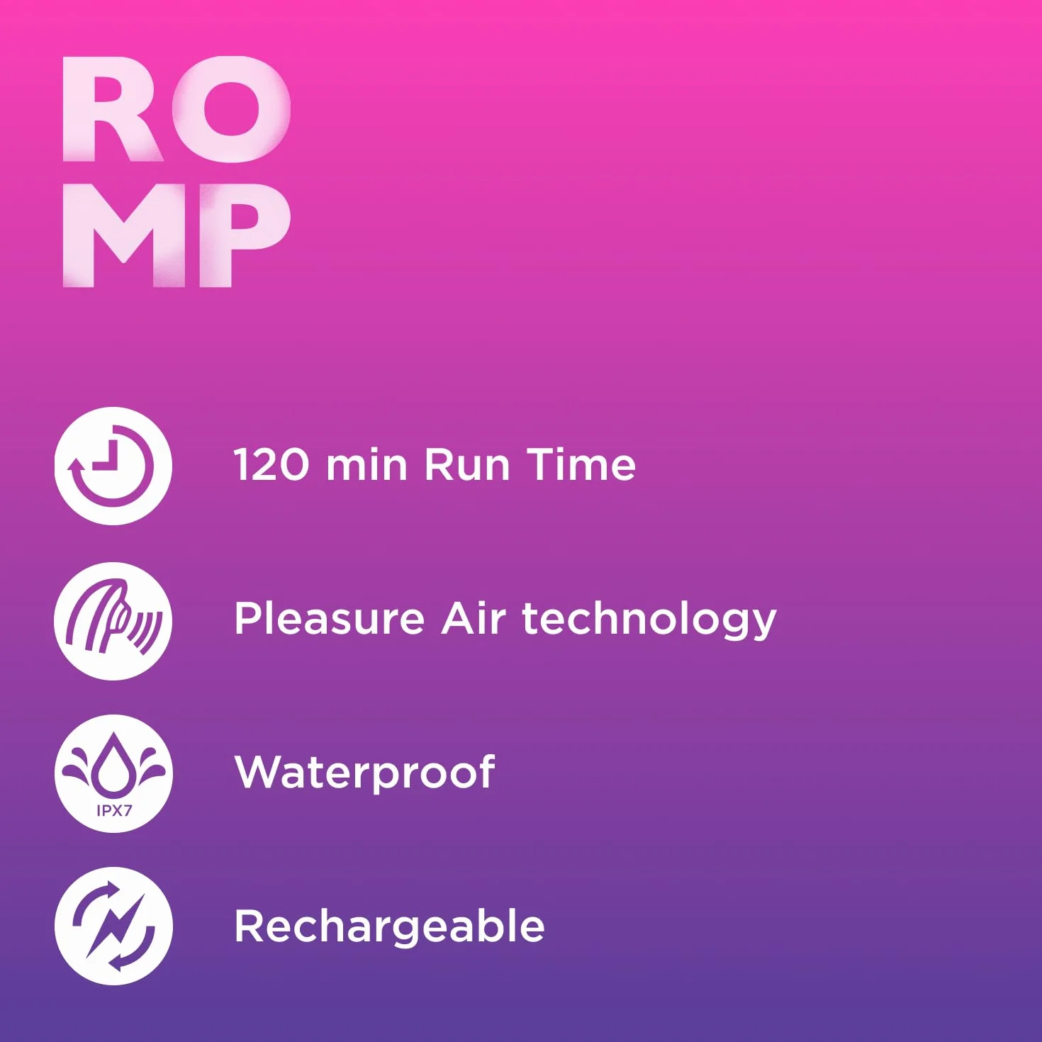 ROMP Pulse Vibratore Rabbit con Suzione Clitoridea | Sex Toy avec Tecnologia Pleasure Air | Vibratore per il Punto G e Clitoride | Ricaricabile e Impermeabile | Giocattolo Sessuale Adulti per Donna