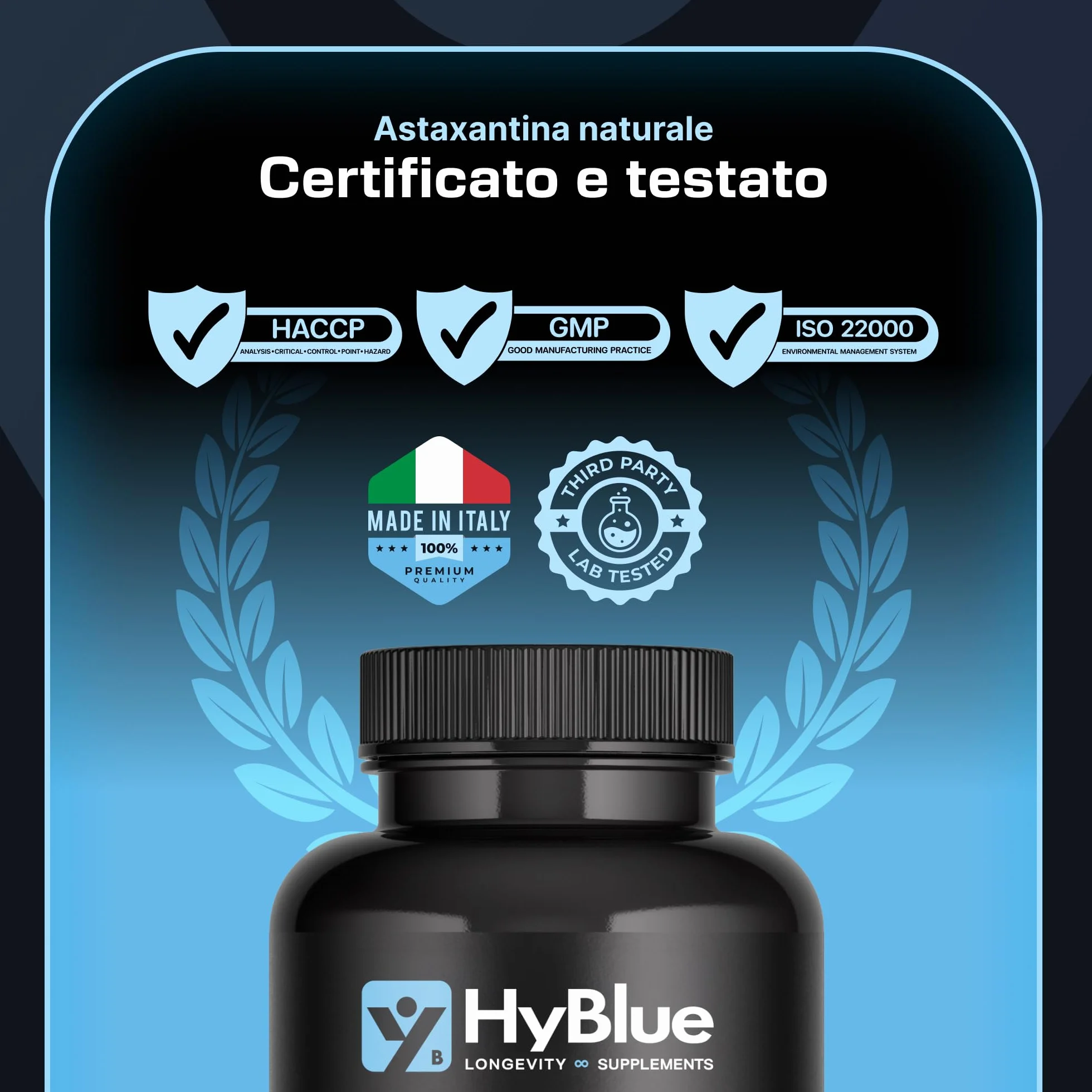 Astaxantina Naturale 8 mg 120 Capsule Pura Alto Dosaggio Antiossidante Integratore Sport Recupero Protezione Cellulare