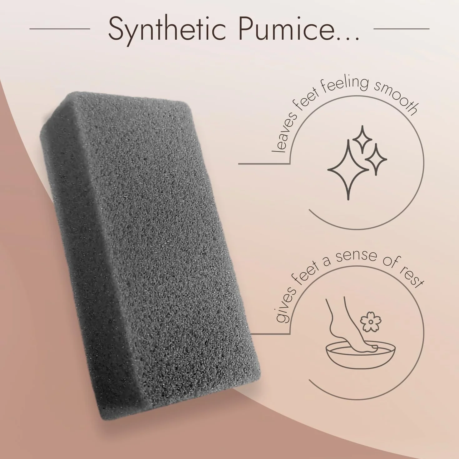 LaRosa PUMICE SPA Spugna Pomice Intera Nera Texture Morbida