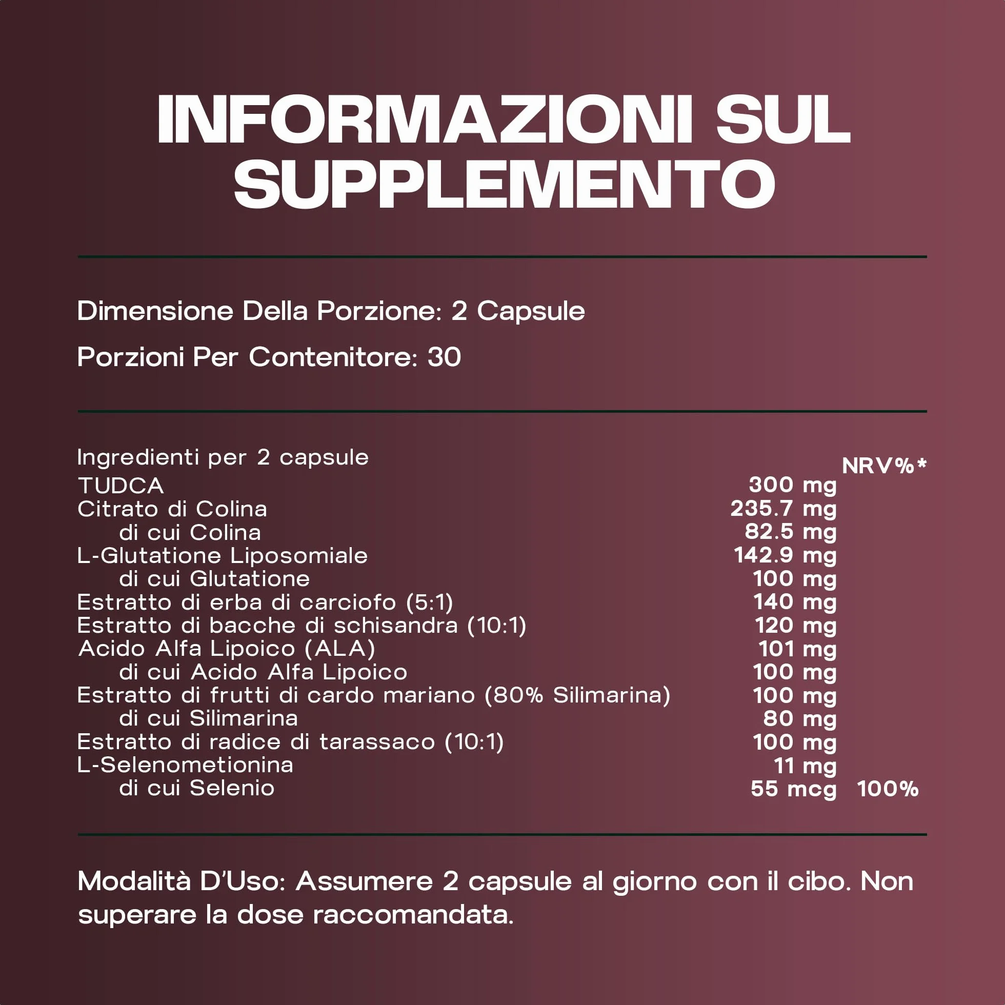 Detox Fegato TUDCA 300mg Cardo Mariano Silimarina Disintossicante Forte Liver Complex Vegano 60 Capsule