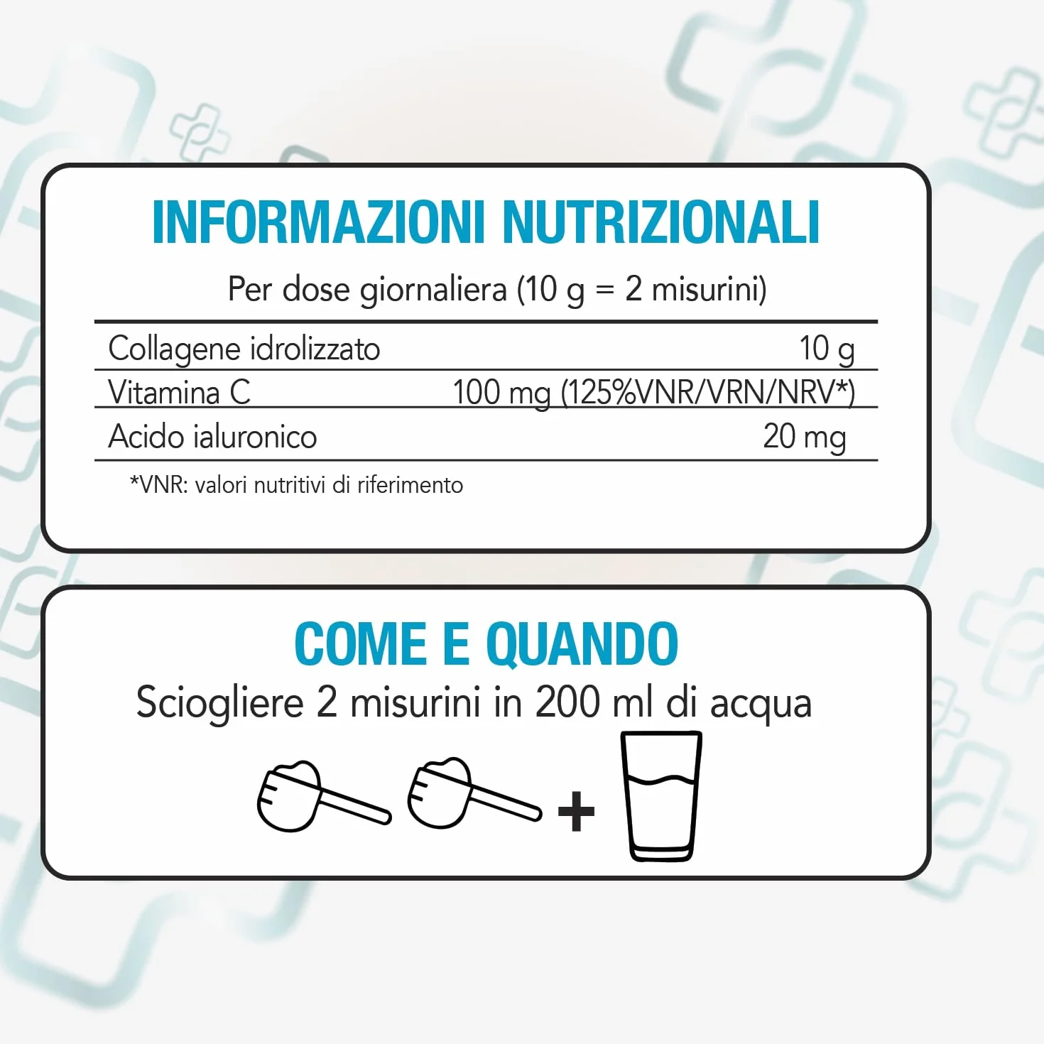 Peptidi di Collagene Idrolizzato Tipo 1 – 330g con Acido Ialuronico e Vitamina C PiùLife – Integratore Collagene Bovino