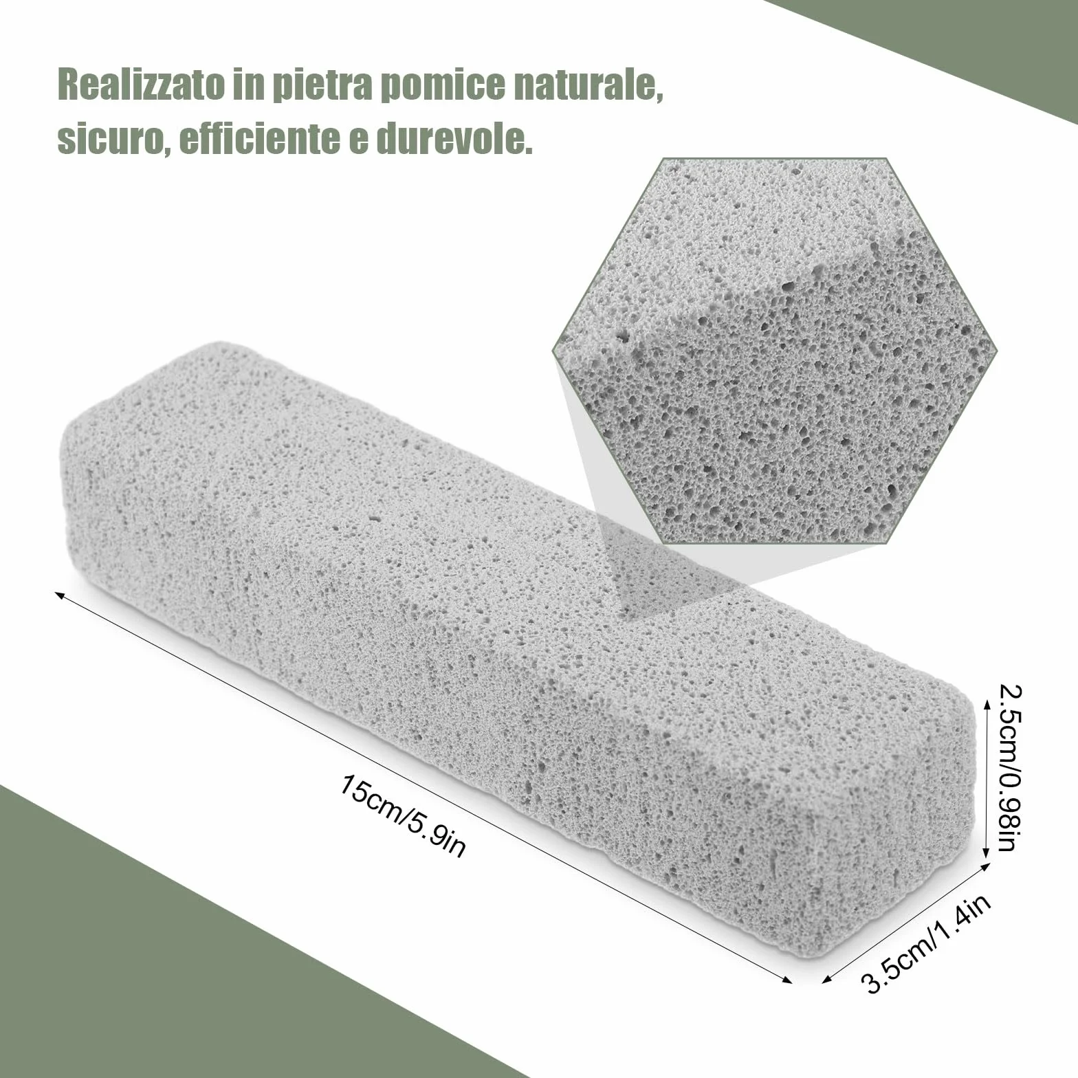 Pietra Pomice per Pulizia Ceramica WC 8 Pezzi