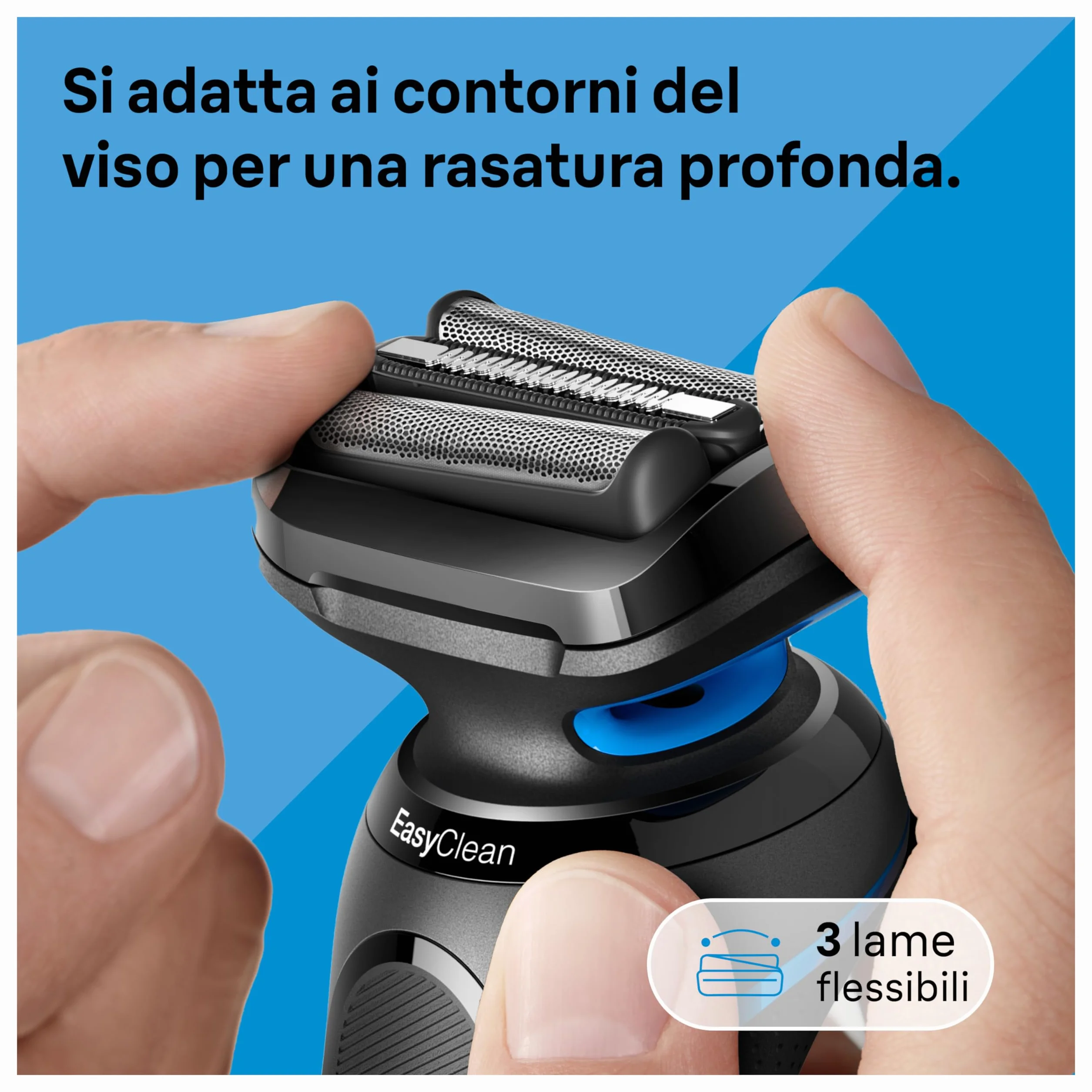 Braun Series 5 Regolabarba Uomo Rasoio Elettrico Barba Wet&Dry Ricaricabile Razor 51-B1200s Blu
