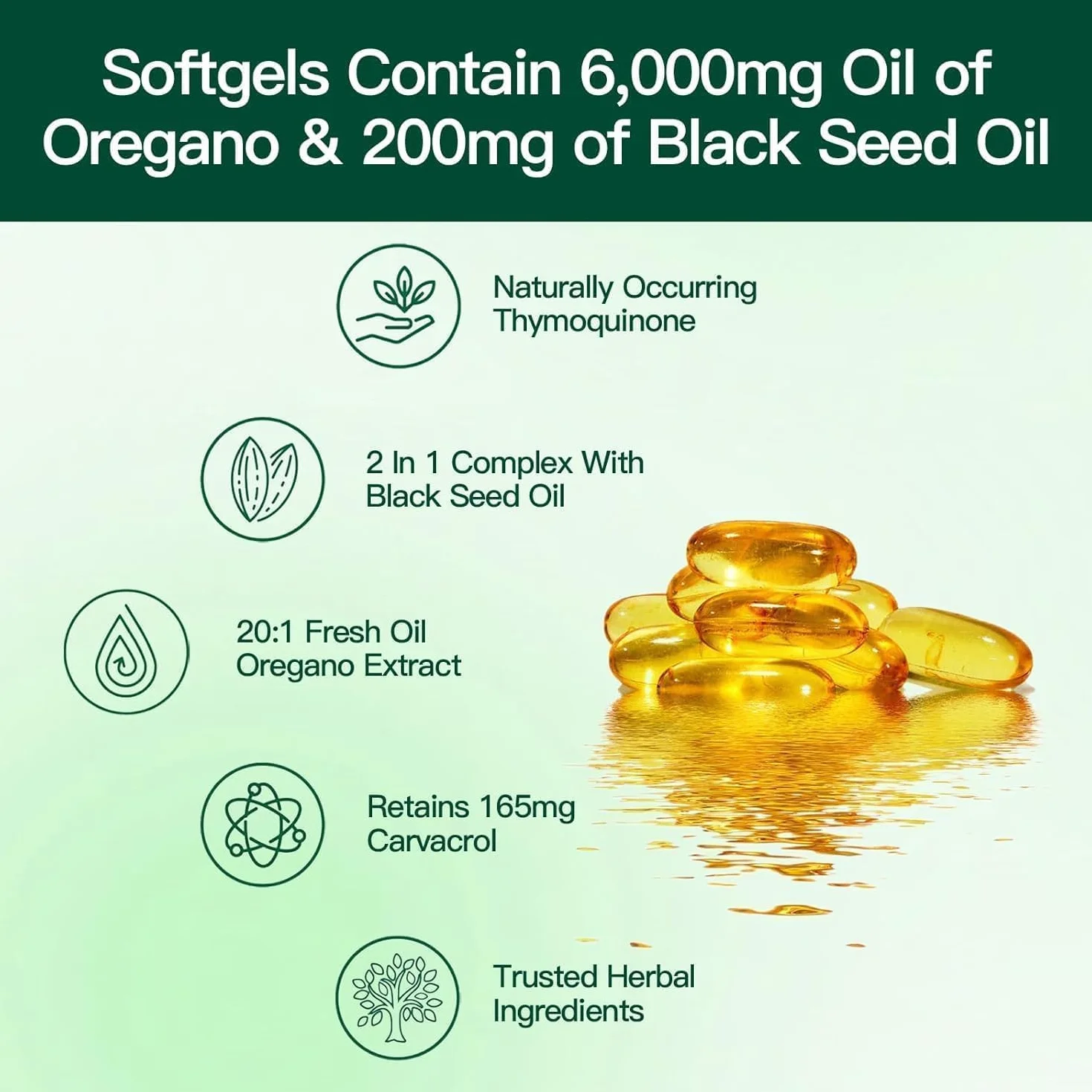 Olio di Origano e Semi Neri Naturali - Energia Quotidiana, Rafforza l'Immunità