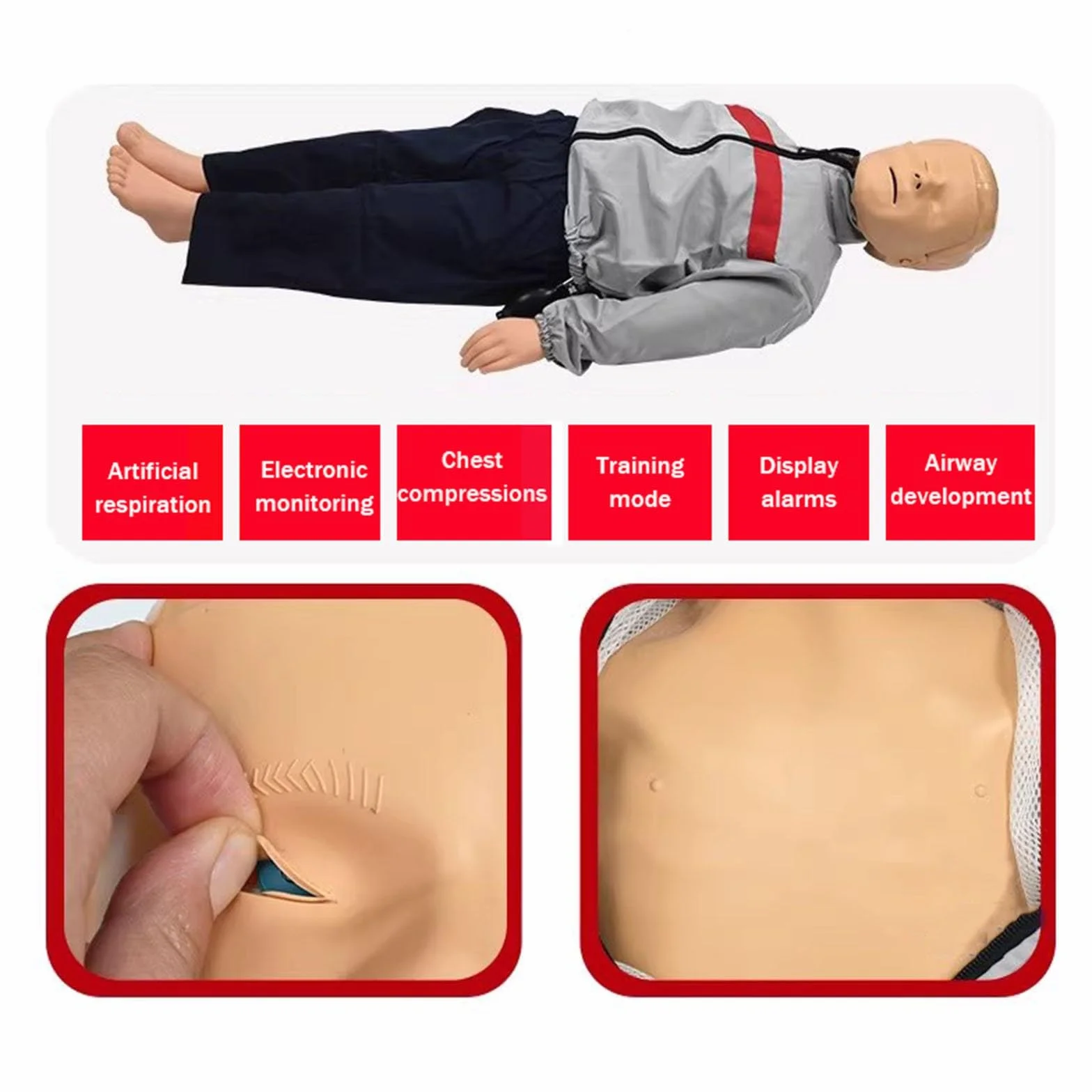 ELZEM CPR Manichino Didattico Bambino Professionale per Addestramento Primo Soccorso Modello Medico Umano