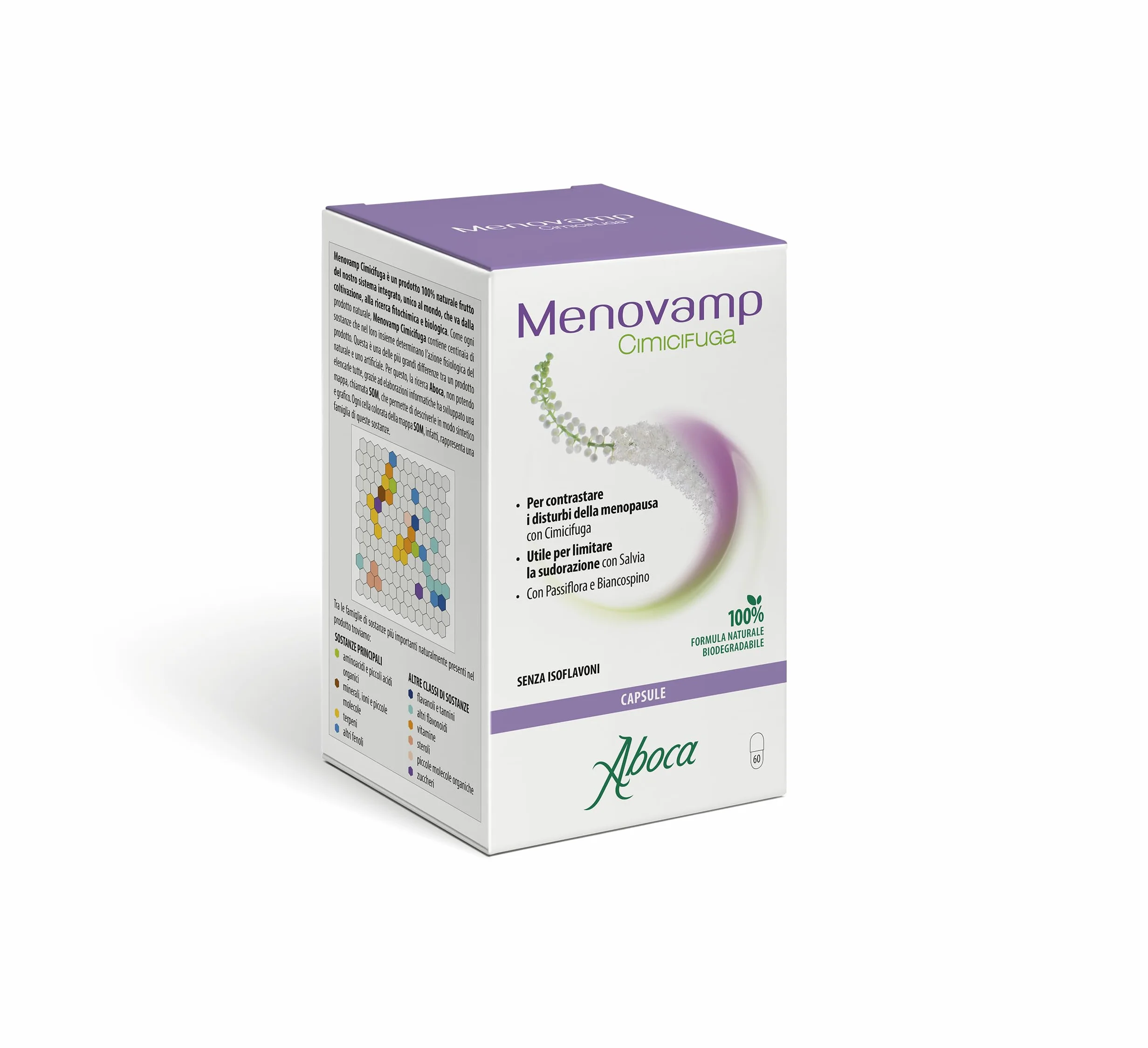 Aboca Menovamp Cimifuga Formula Potenziata Integratore per la Menopausa 60 Capsule