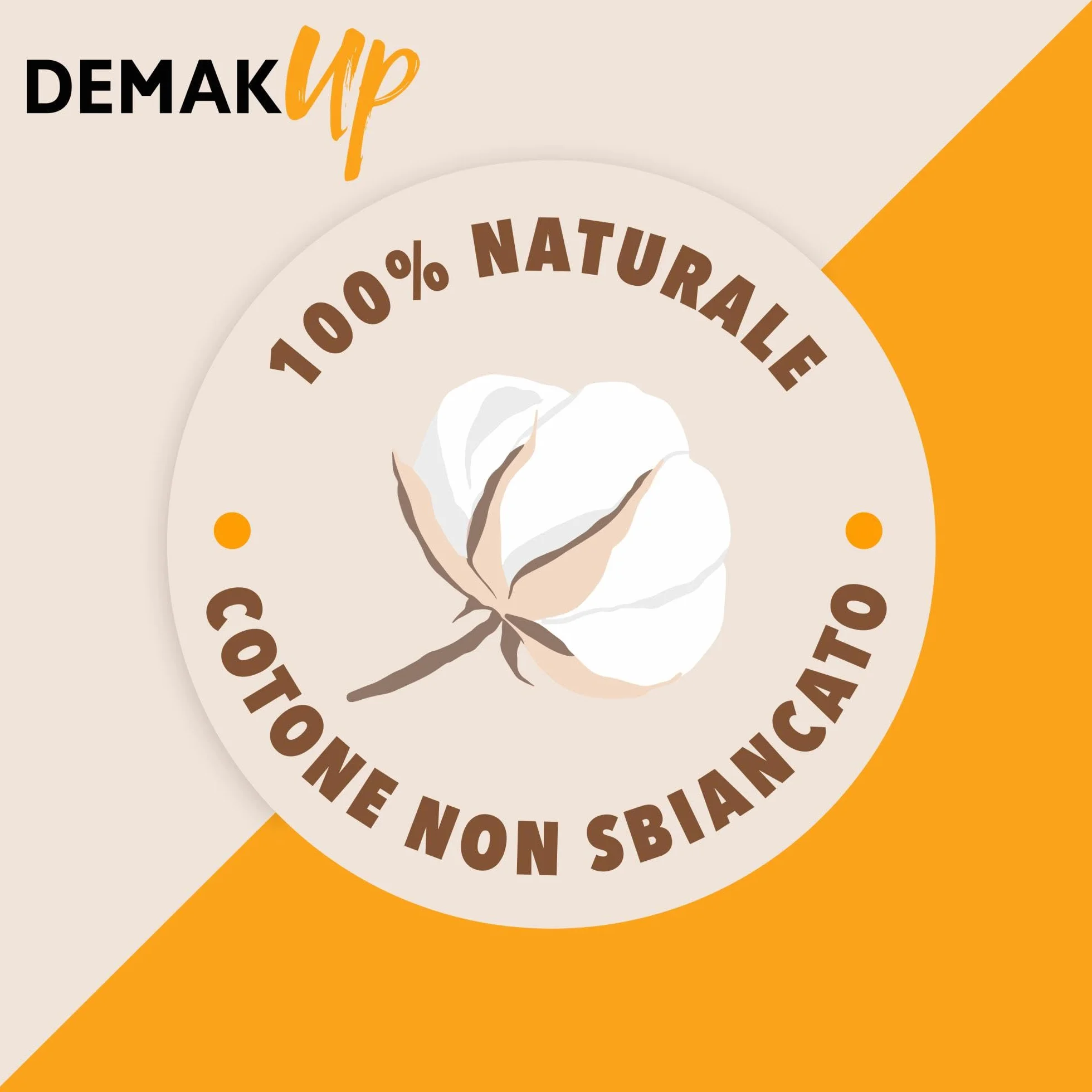 Demak'up Sensitive dischetti struccanti in cotone Maxi Formato 256 sztuk