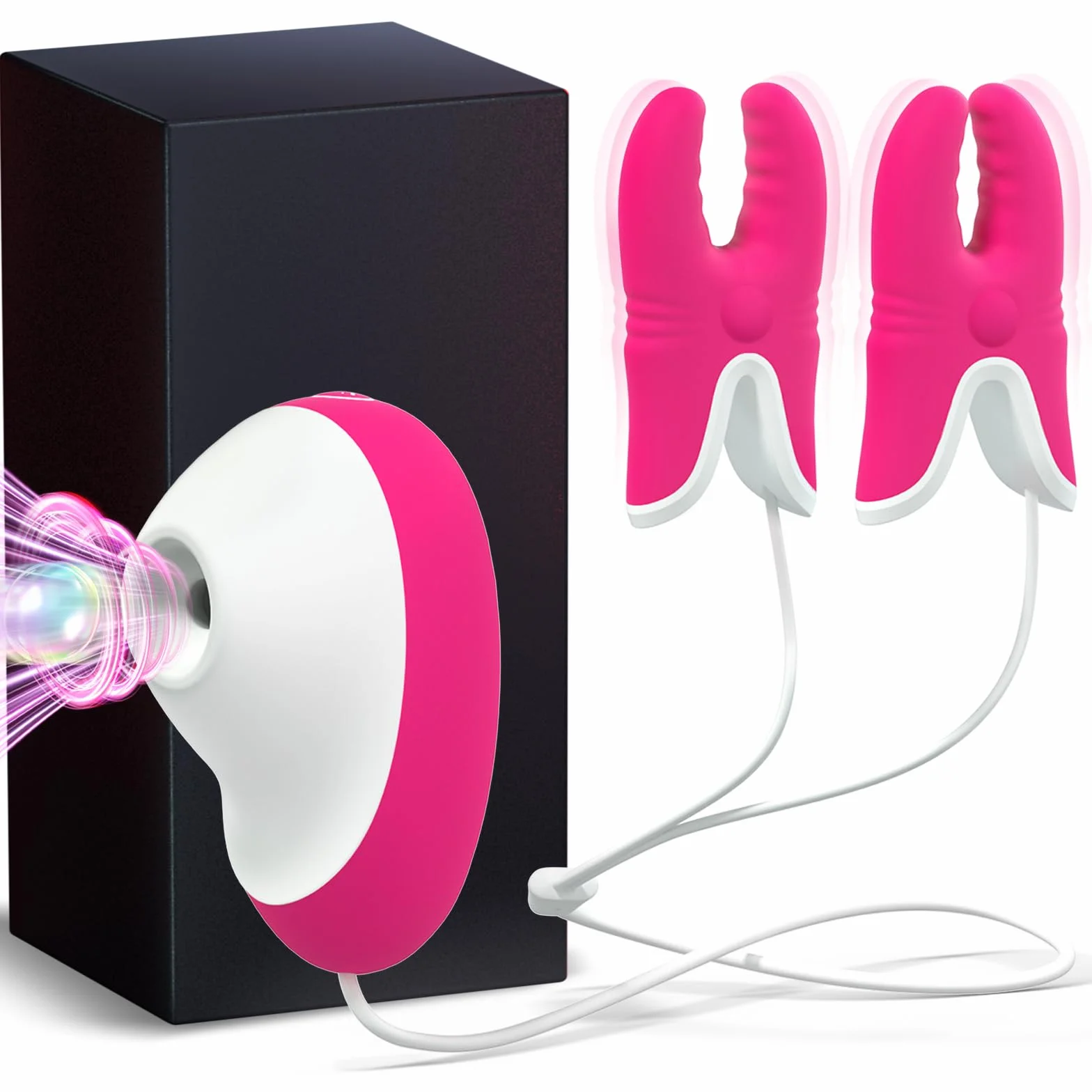 Pinze per Capezzoli Vibratore Giochi Erotiici per Coppie - Sexytoysys Vibratoreper Donna Professionale Sex Toys Succhia Stimolatore Clitoride Femminile, Vibratori Bdsm Toy Sessuali per Adulti Sexy